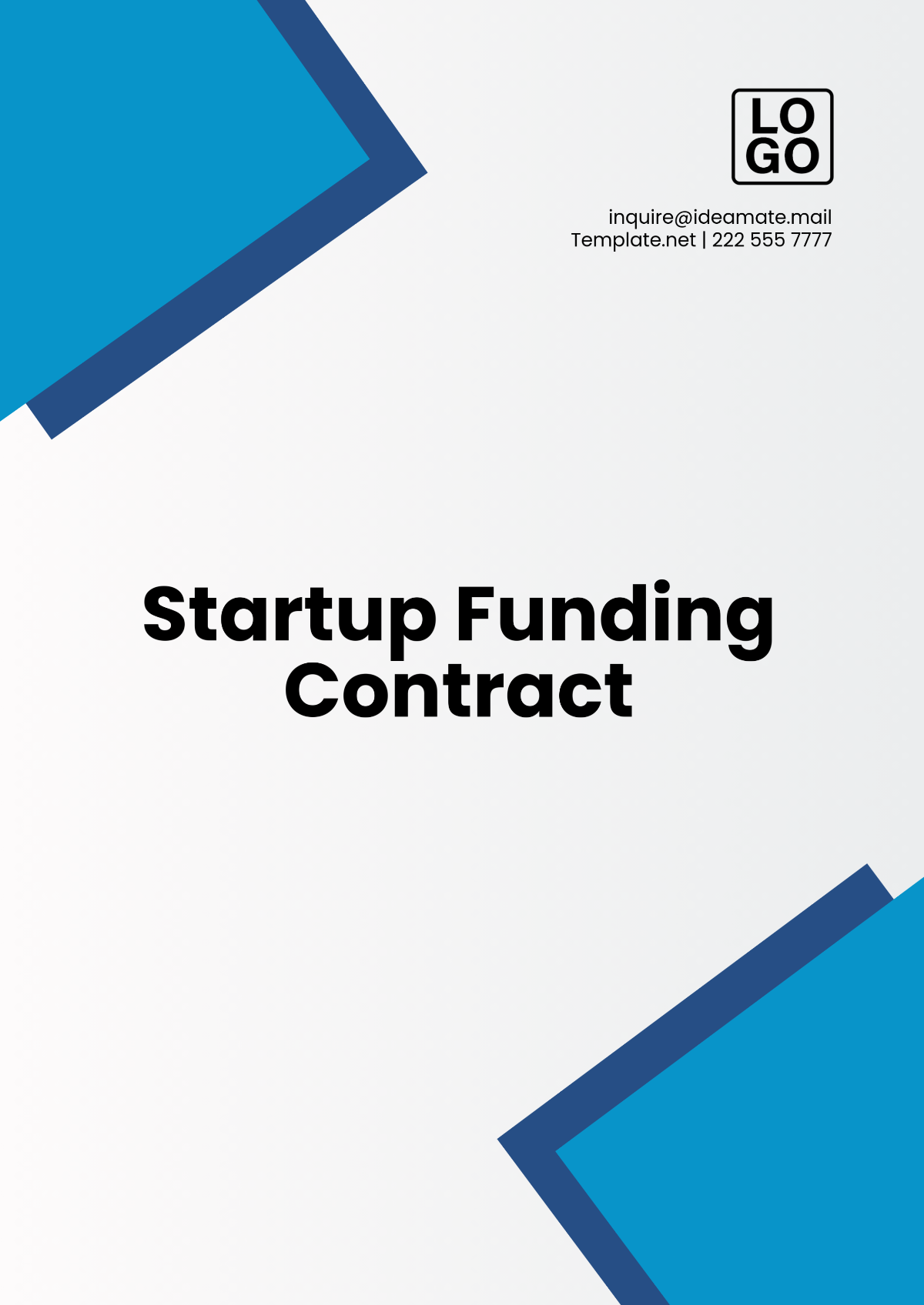 Startup Funding Contract Layout Template - Edit Online & Download