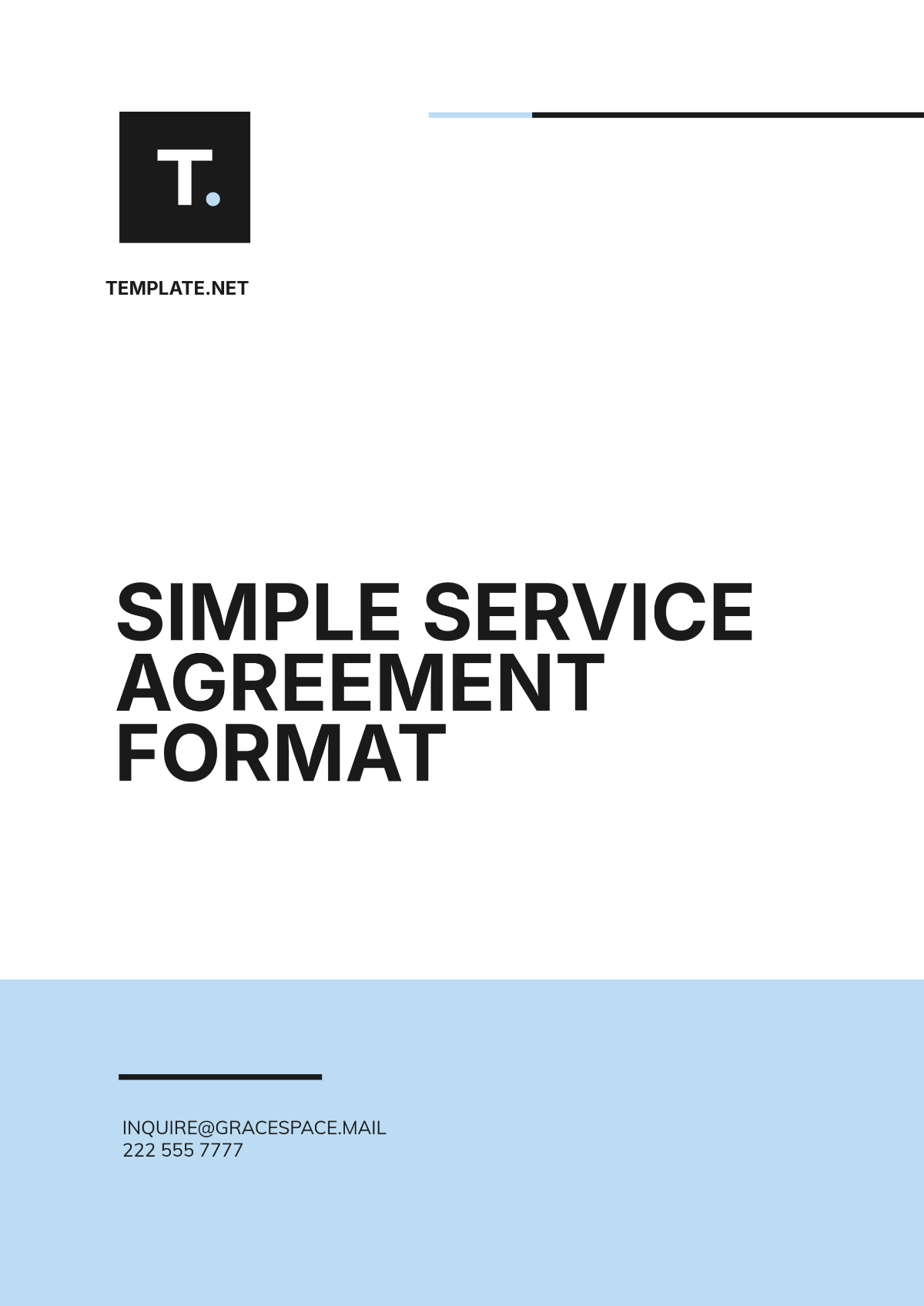 Simple Service Agreement Format Template - Edit Online & Download