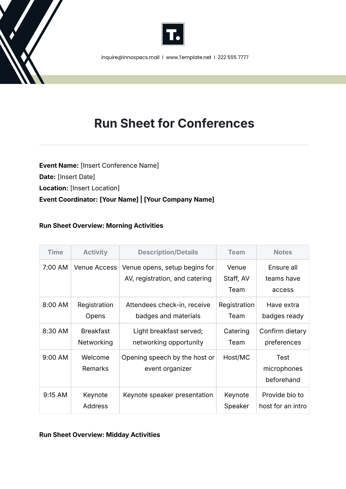 Free Run Sheet Templates Editable And Printable Free Run Sheet Templates Editable And Printable
