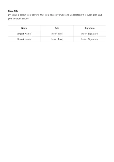 Free Run Sheet Layout Template to Edit Online
