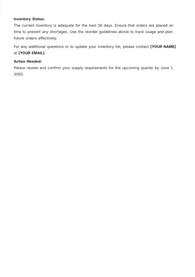 Free Office Supplies Inventory Format Template to Edit Online