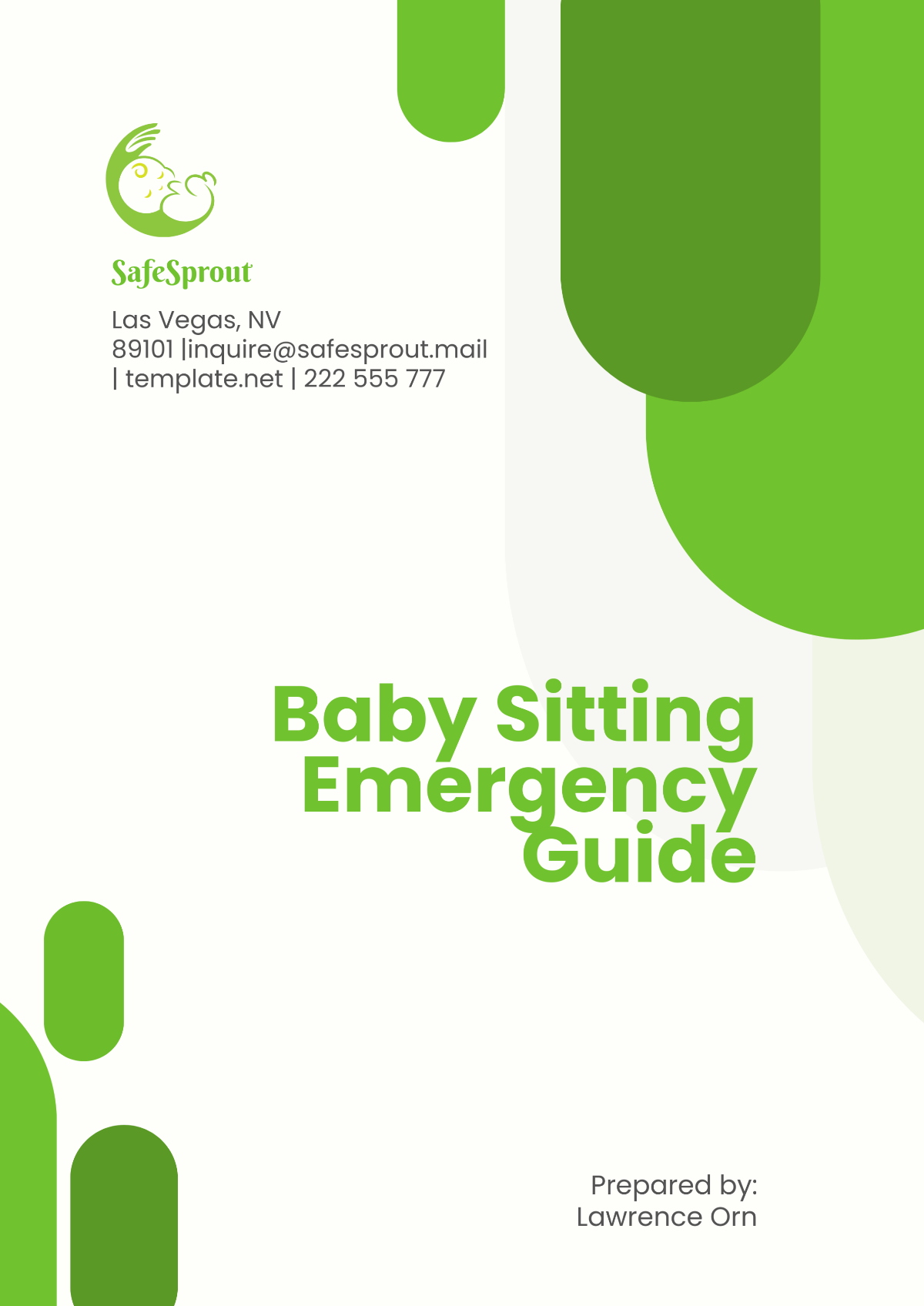 Baby Sitting Emergency Guide Template - Edit Online & Download