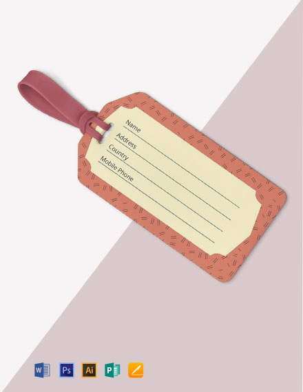 14+ Luggage Tag Templates - Word, PSD