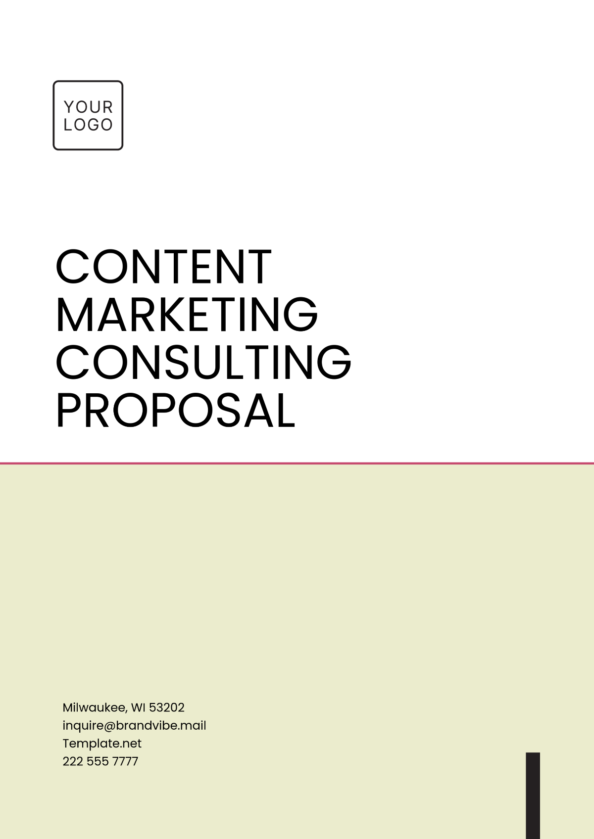 Content Marketing Consulting Proposal Template - Edit Online & Download