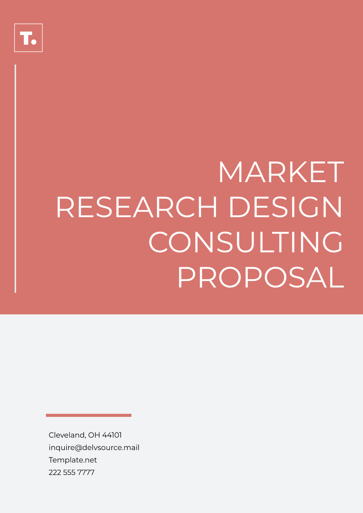 Market Research Design Consulting Proposal Template - Edit Online & Download