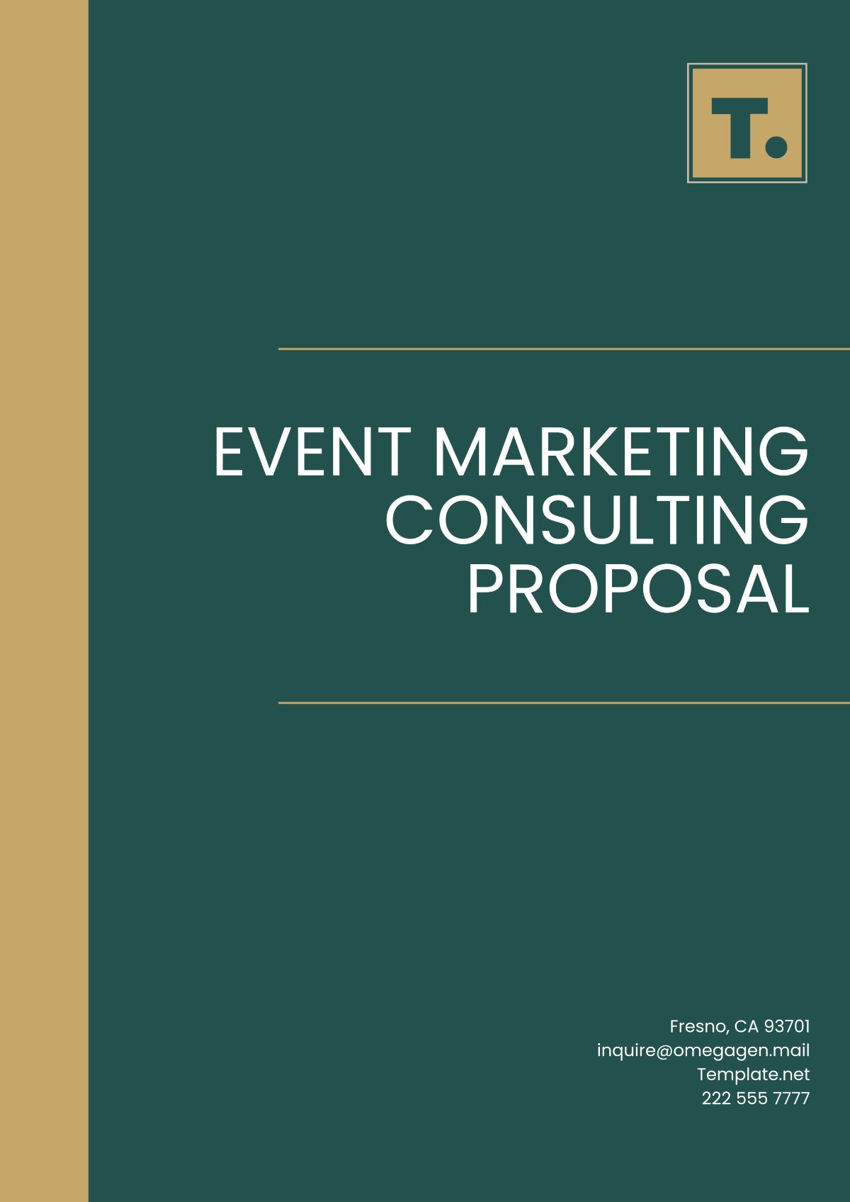 Event Marketing Consulting Proposal Template - Edit Online & Download