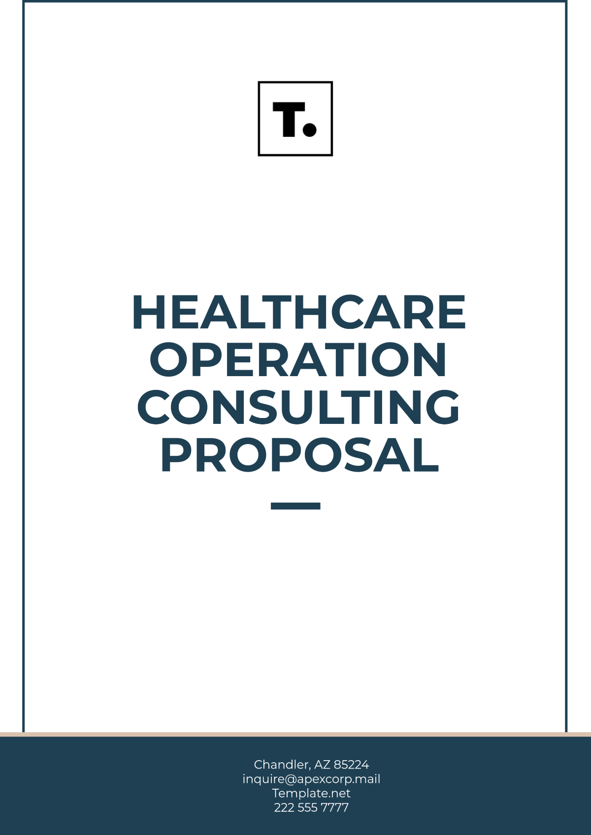 Healthcare Operations Consulting Proposal Template - Edit Online & Download