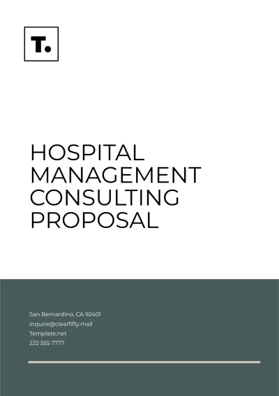 Free Hospital Management Consulting Proposal Template to Edit Online
