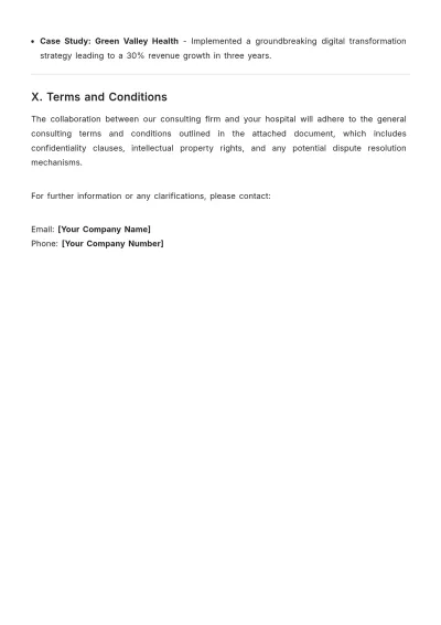 Free Hospital Management Consulting Proposal Template to Edit Online