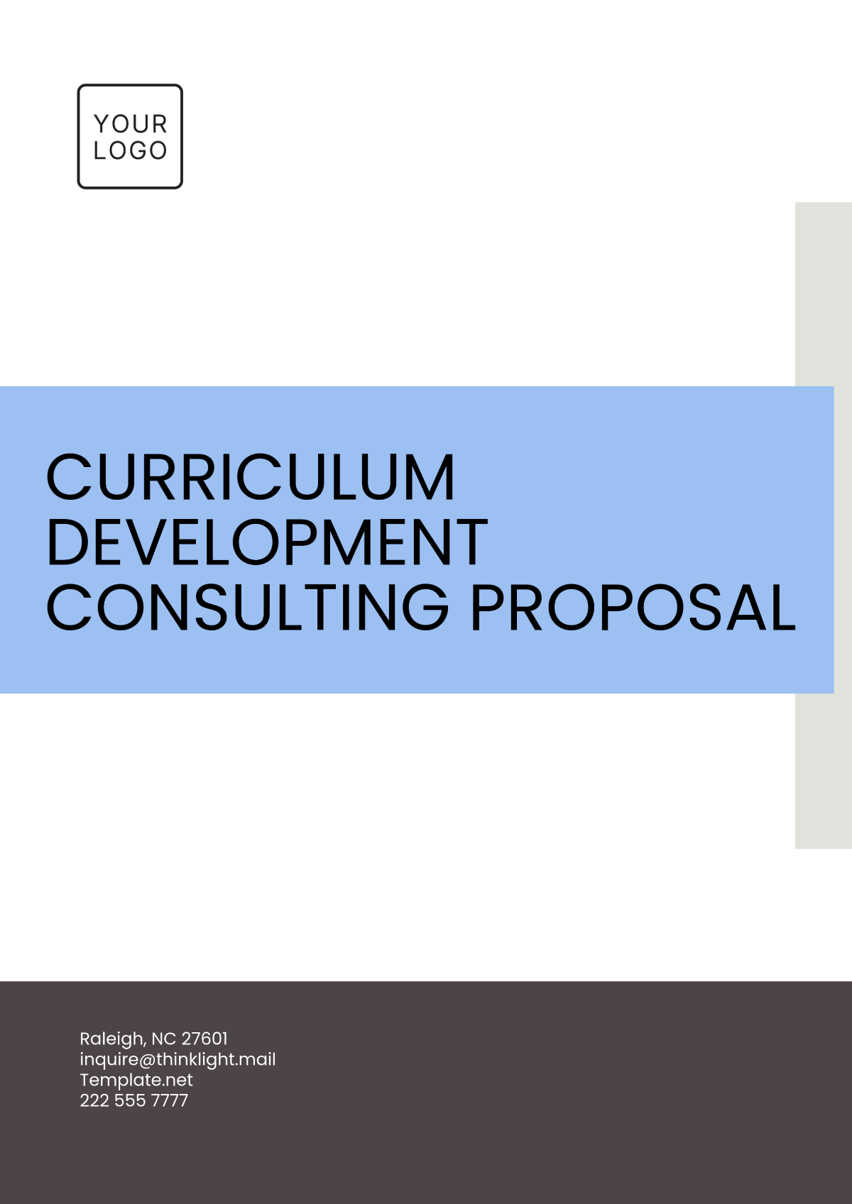 Curriculum Development Consulting Proposal Template - Edit Online & Download