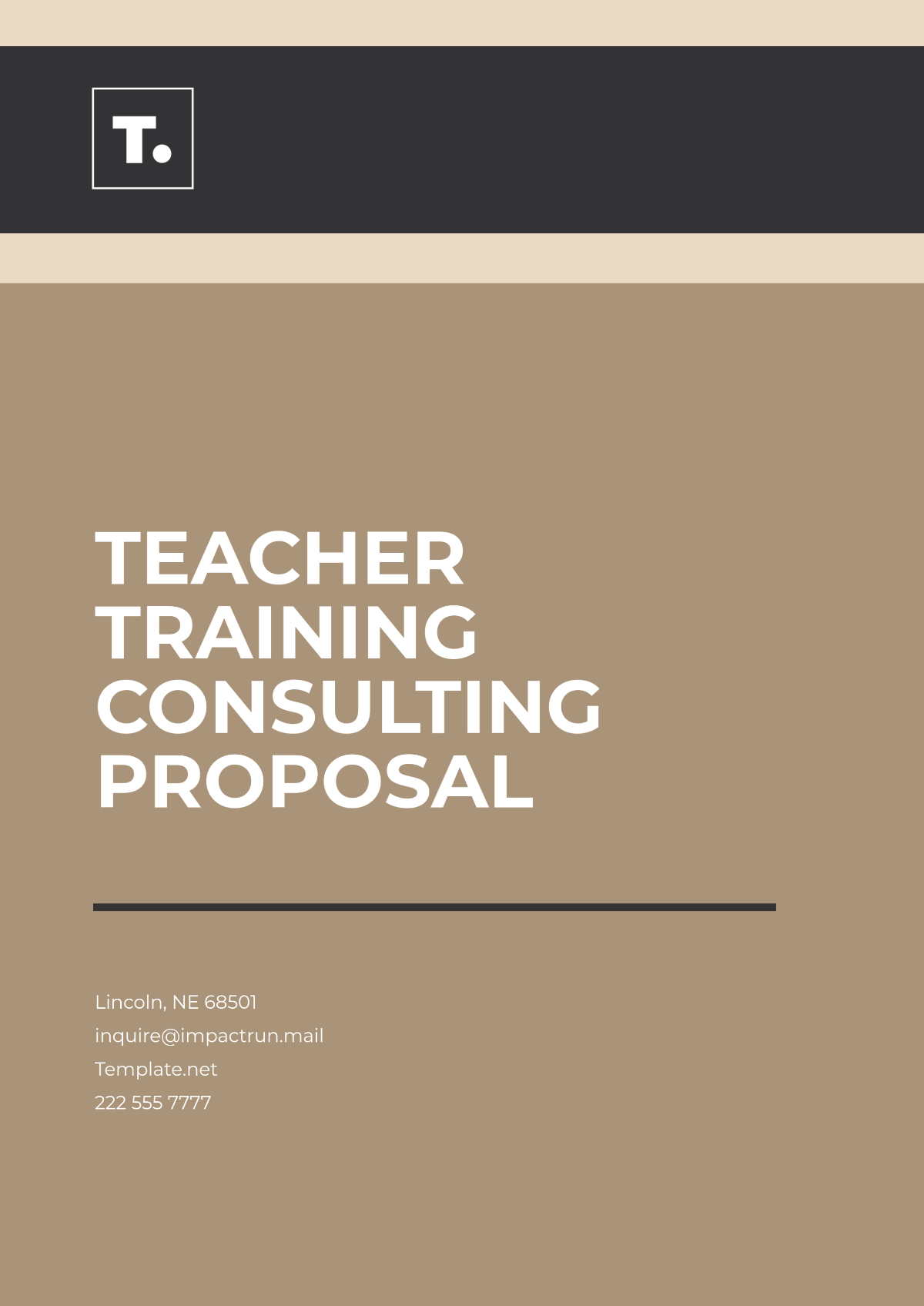 Teacher Training Consulting Proposal Template - Edit Online & Download