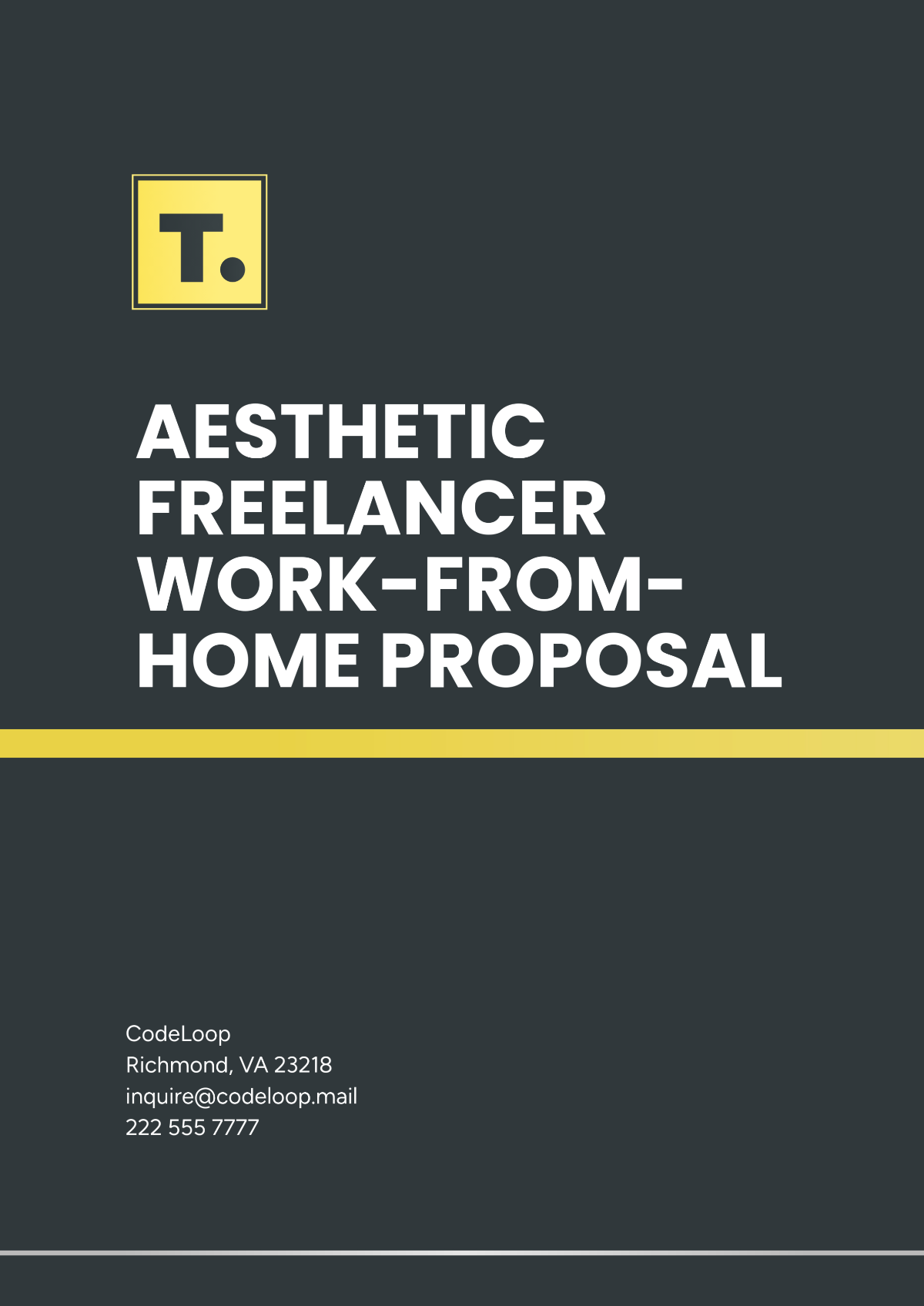 Aesthetic Freelancer Work-from-Home Proposal Template - Edit Online & Download