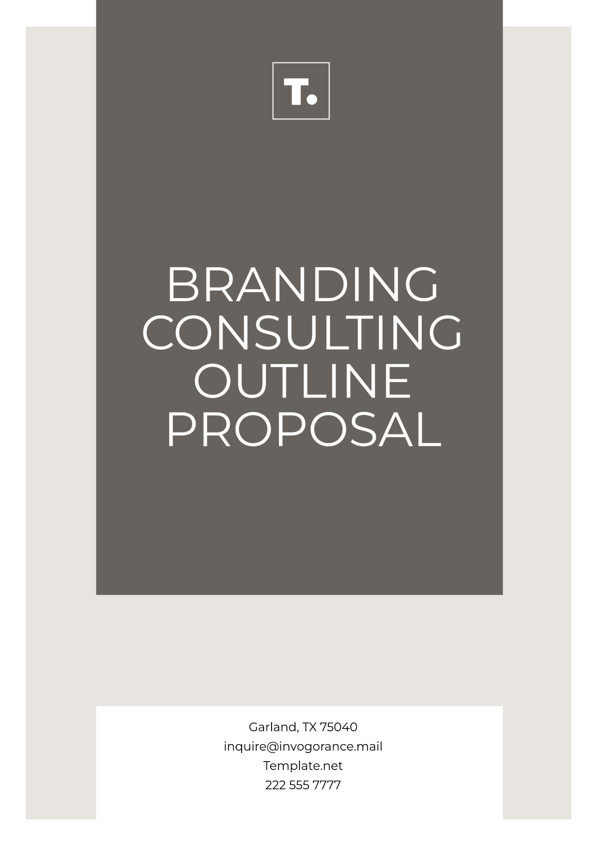 Branding Consulting Outline Proposal Template - Edit Online & Download