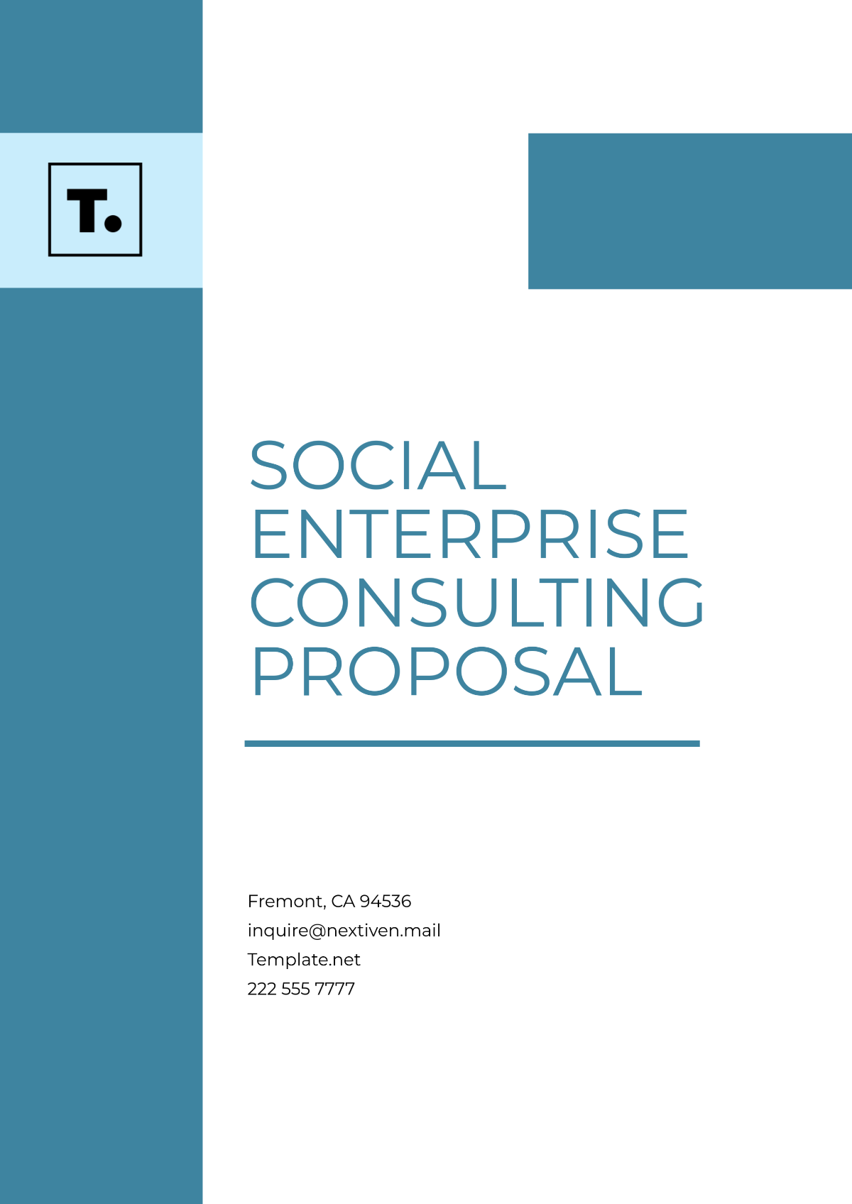 Social Enterprise Consulting Proposal Template - Edit Online & Download