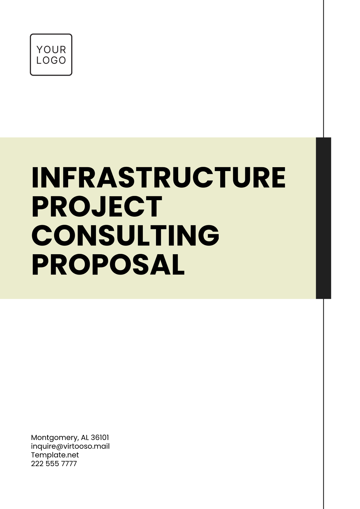 Infrastructure Project Consulting Proposal Template - Edit Online & Download