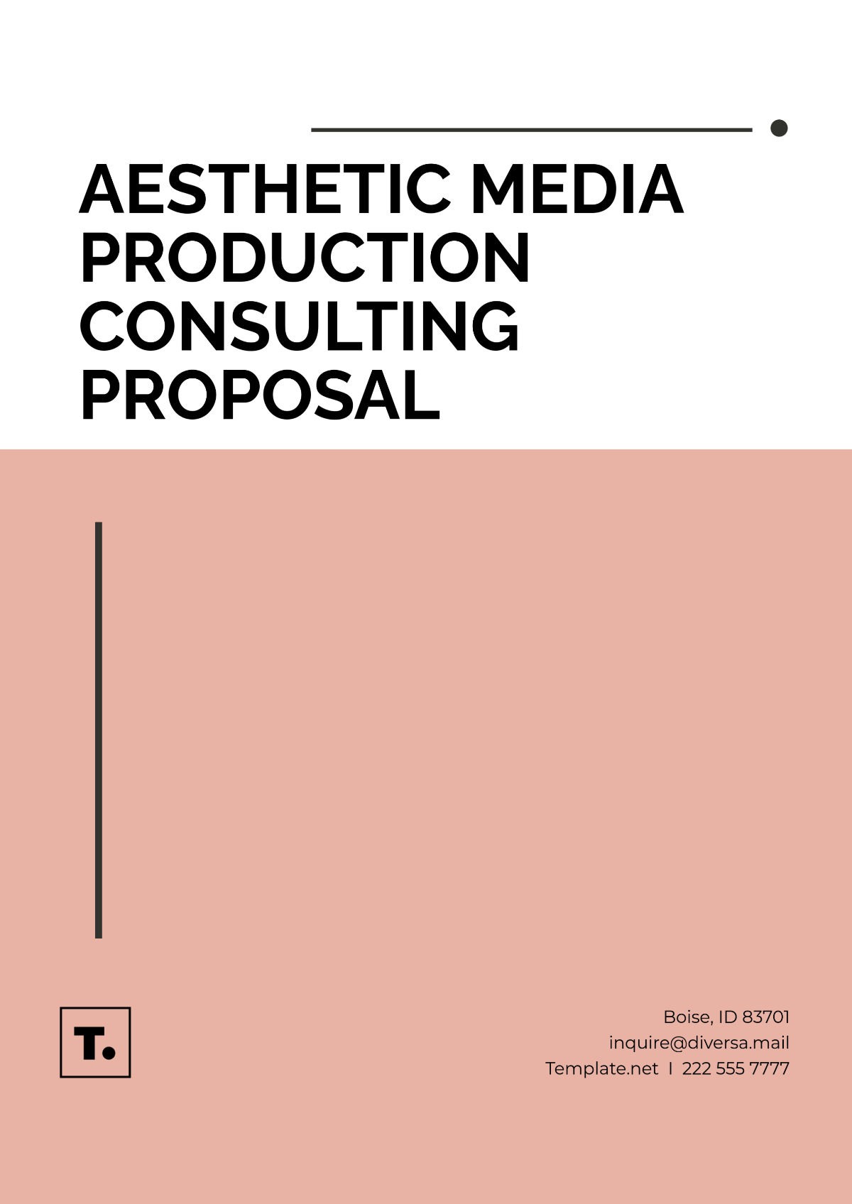 Aesthetic Media Production Consulting Proposal Template - Edit Online & Download