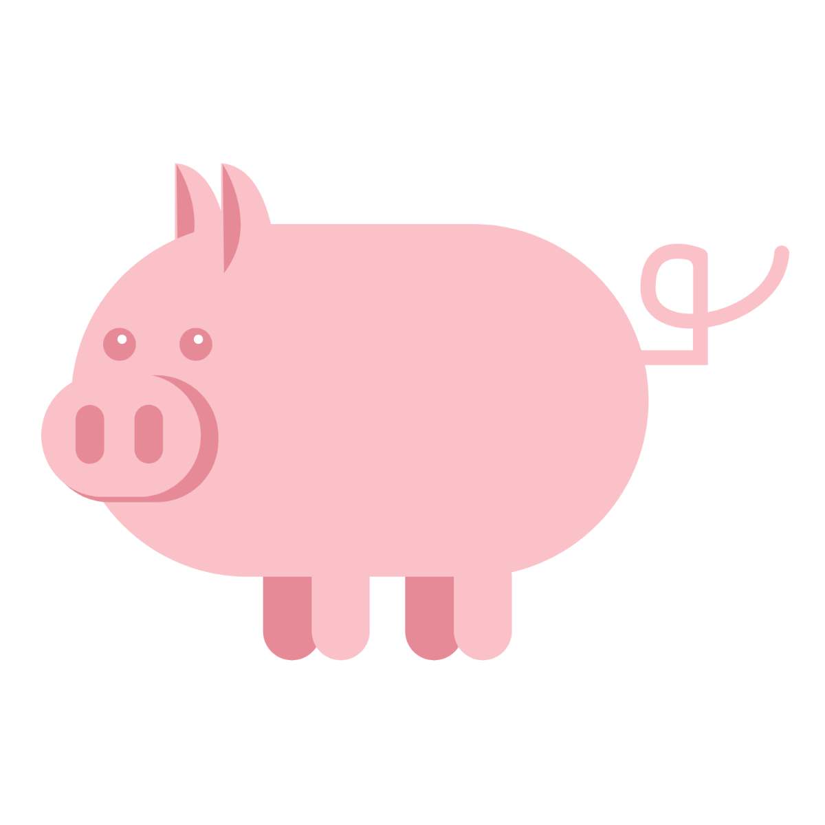 Pink Pig Clipart