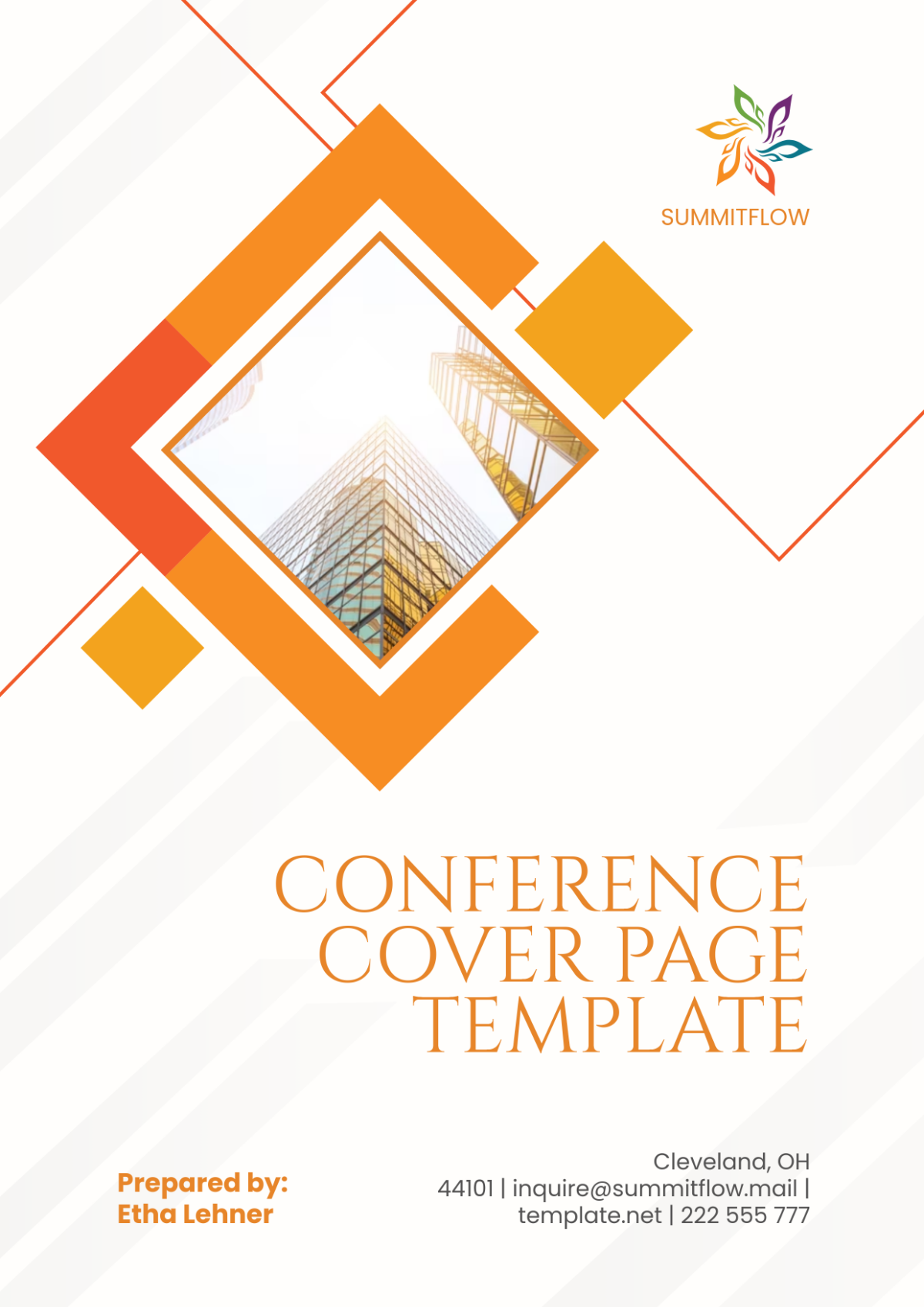 Free Conference Cover Page Template to Edit Online