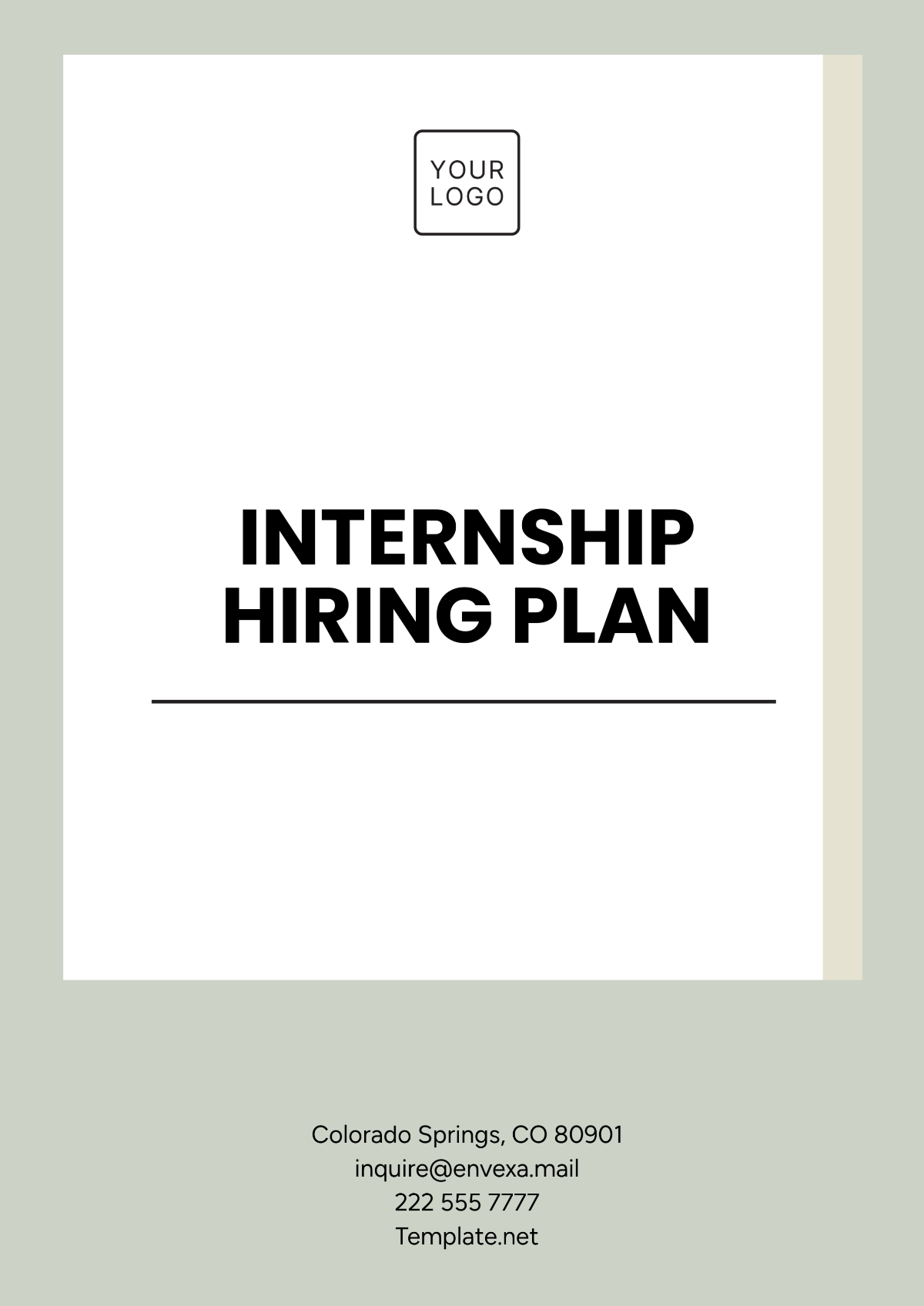 Internship Hiring Plan Template - Edit Online & Download