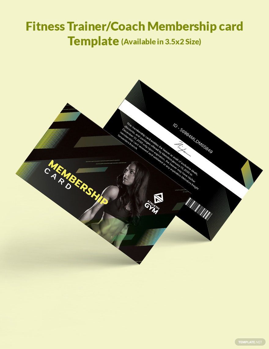 Editable Gym Membership Card Templates