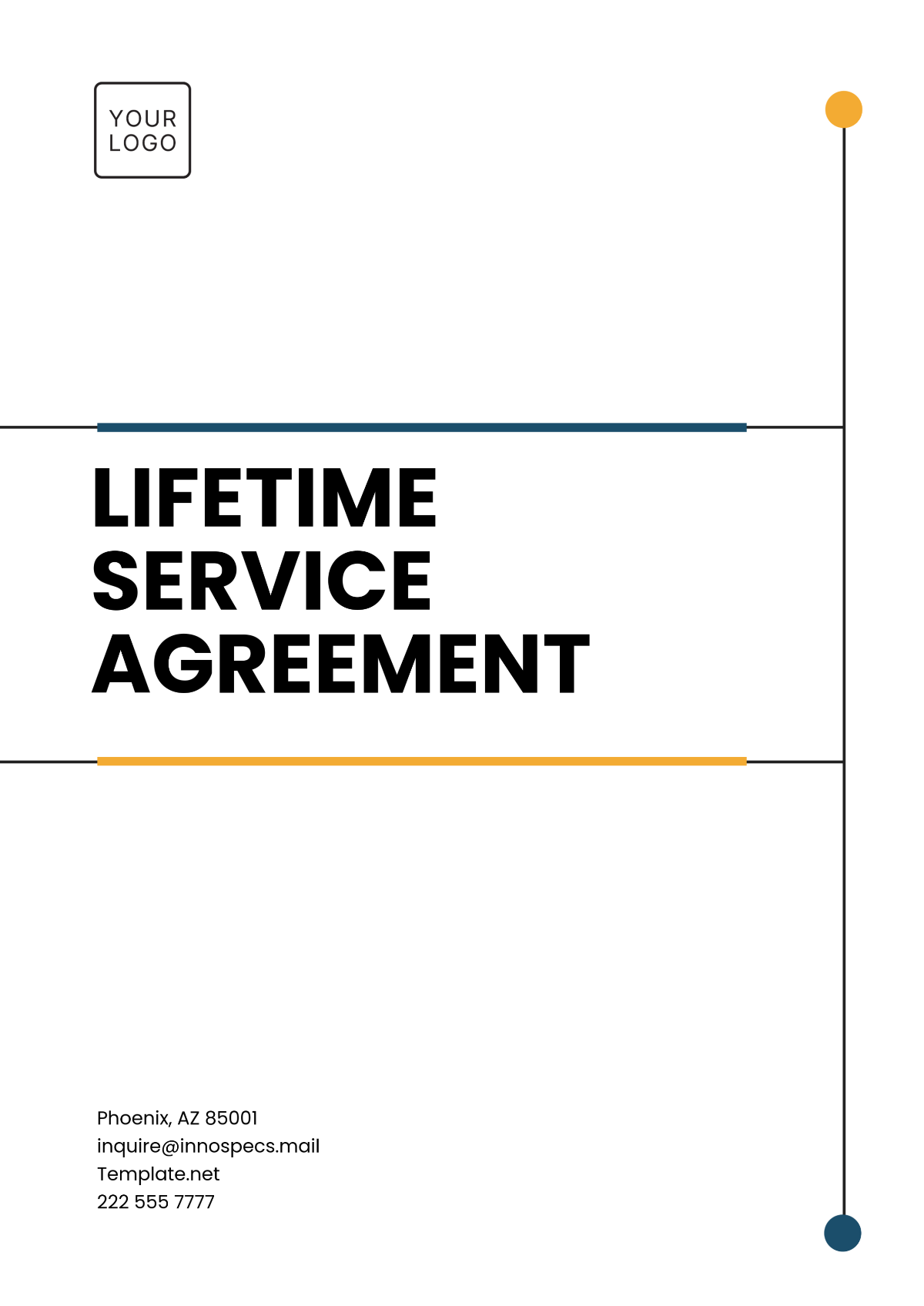 Lifetime Service Agreement Template - Edit Online & Download