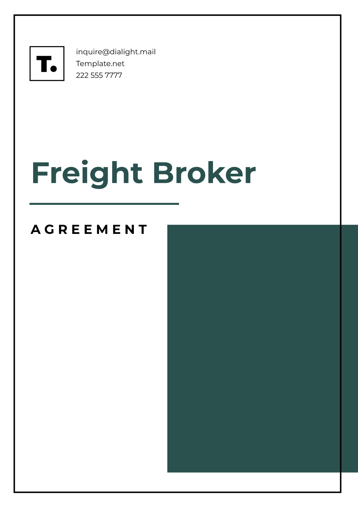 Freight Broker Agreement Template - Edit Online & Download