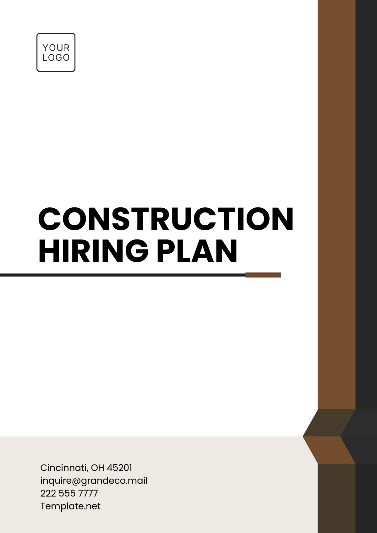 Construction Hiring Plan Template - Edit Online & Download