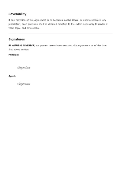 Free Professional Agent Agreement Template to Edit Online