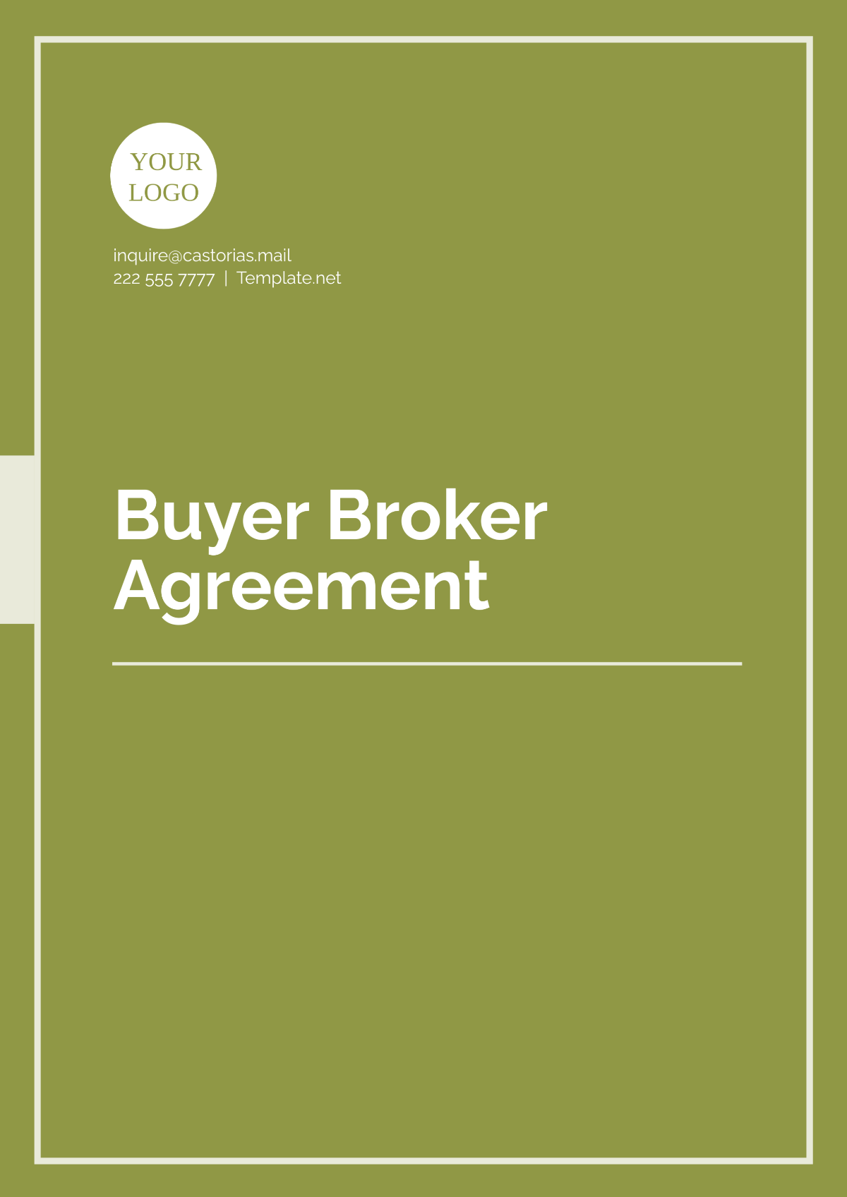 Buyer Broker Agreement Design Template - Edit Online & Download