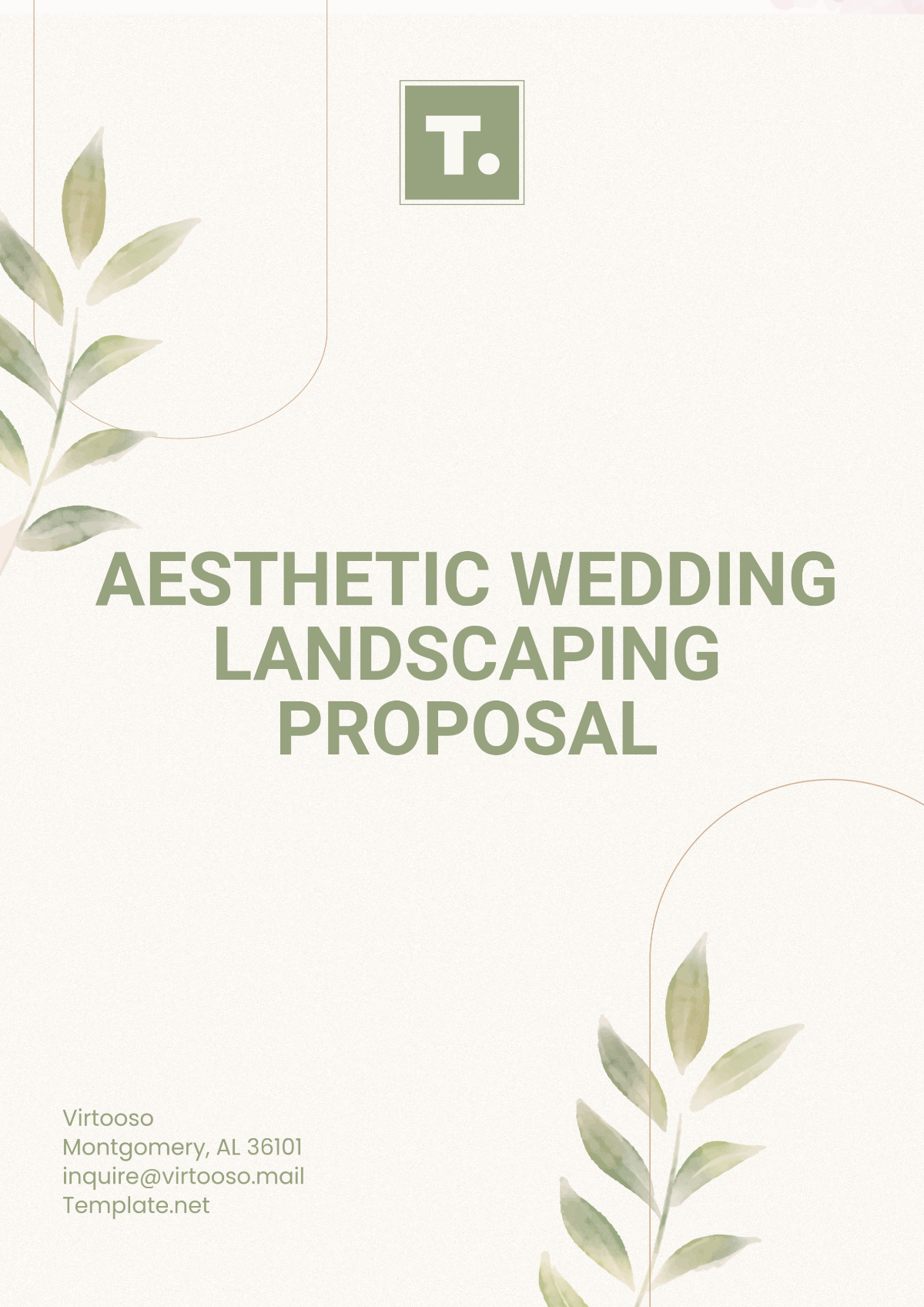 Aesthetic Wedding Landscaping Proposal Template - Edit Online & Download