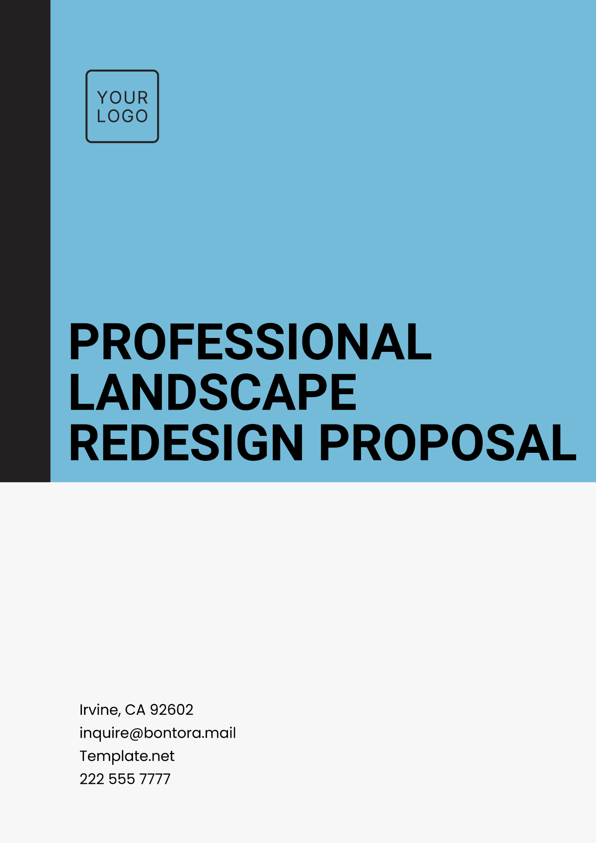 Professional Landscape Redesign Proposal Template - Edit Online & Download