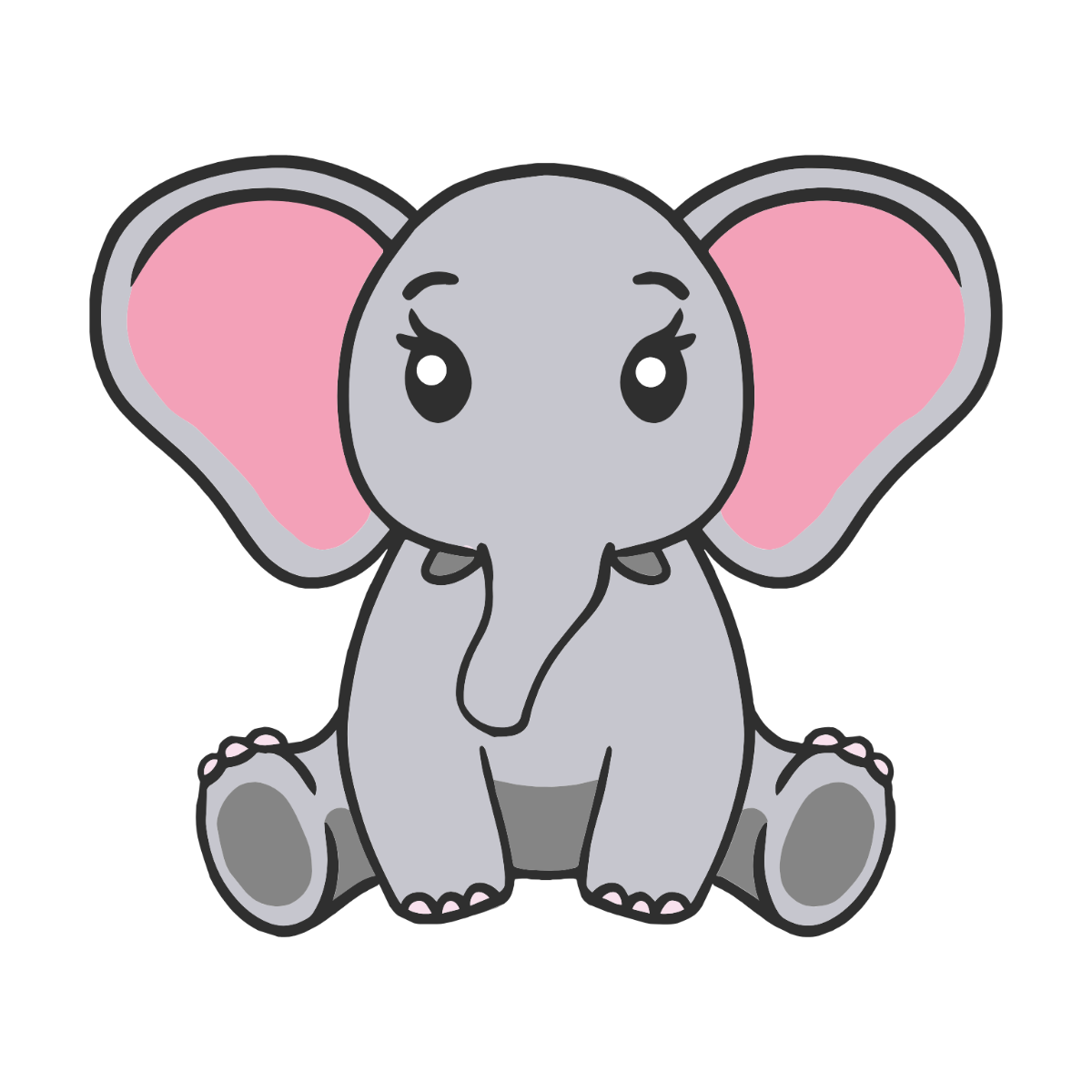 Free Baby Elephant Clipart Template - Edit Online & Download