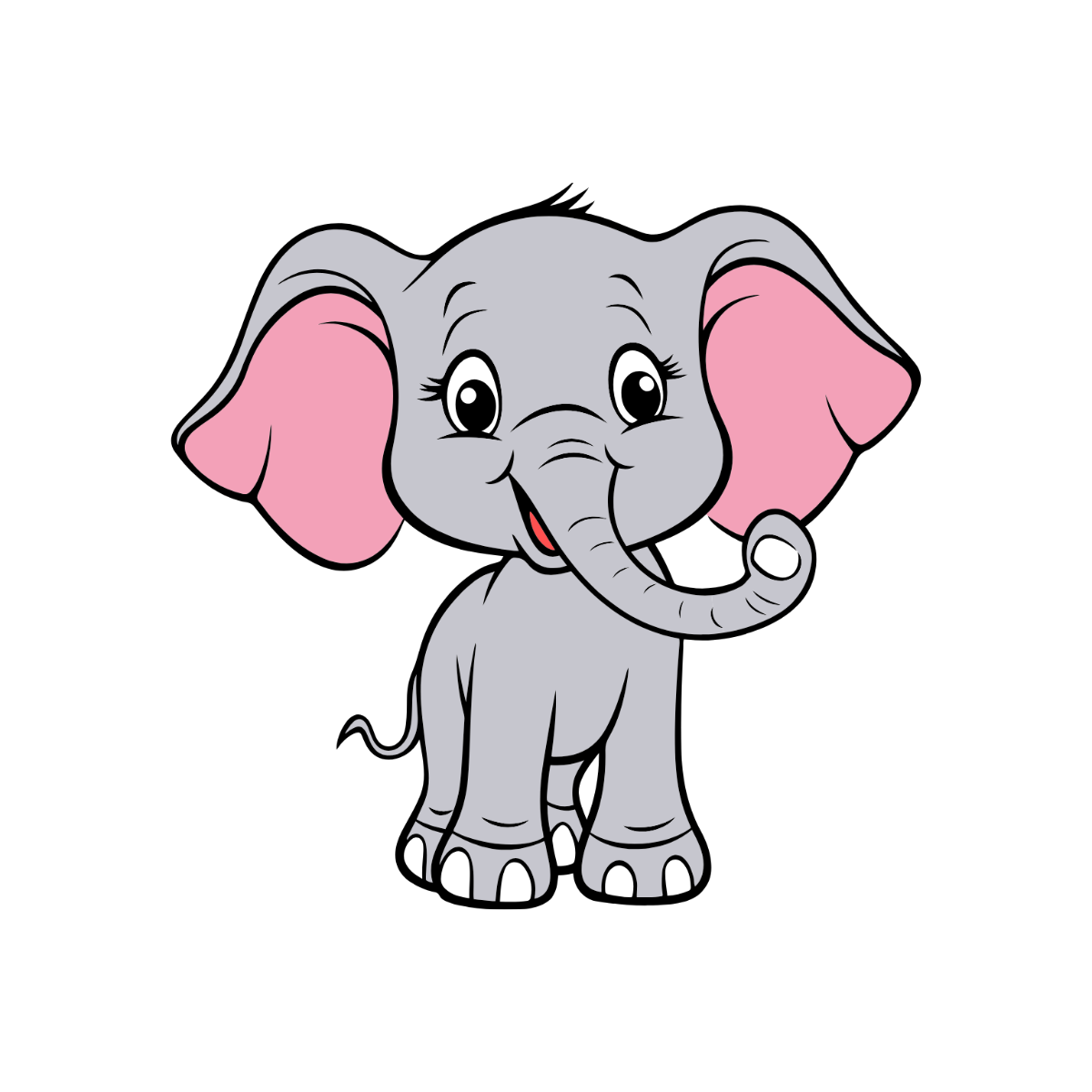 Free Happy Elephant Clipart Template - Edit Online & Download