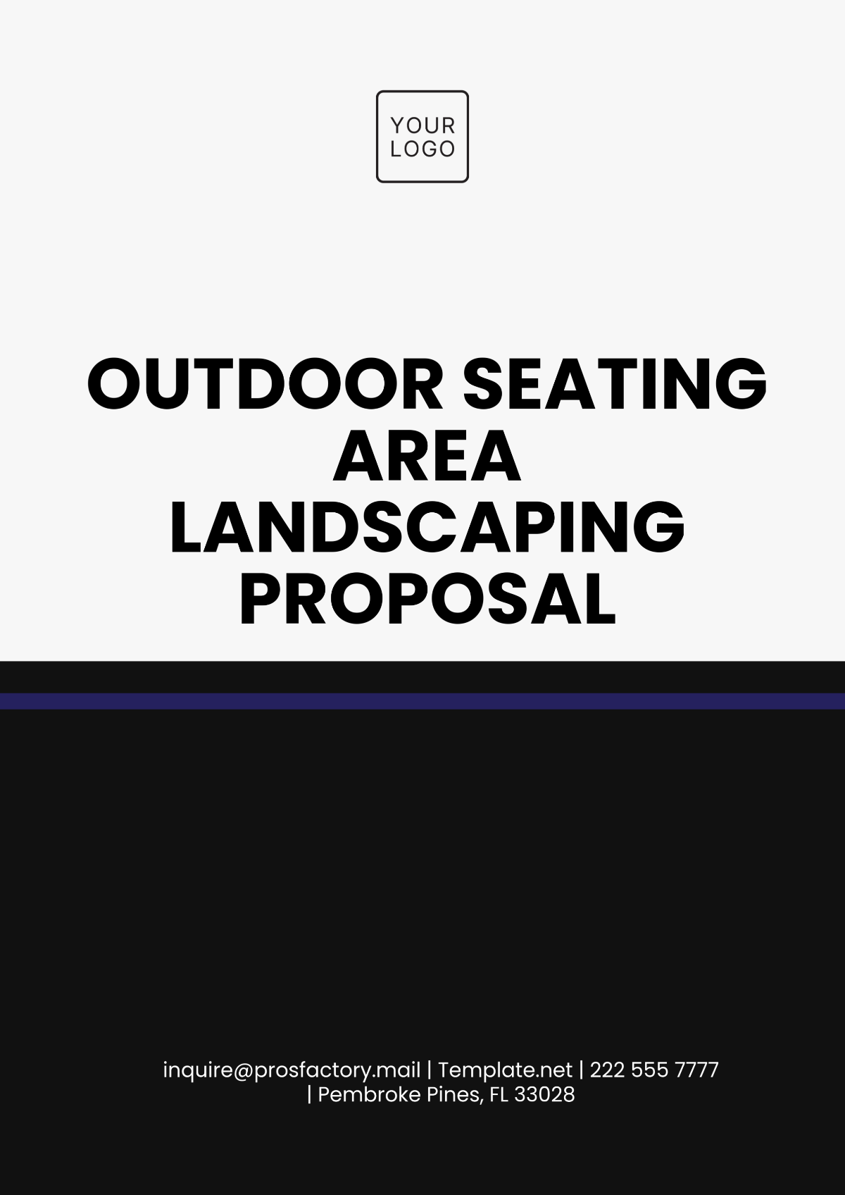 Outdoor Seating Area Landscaping Proposal Template - Edit Online & Download