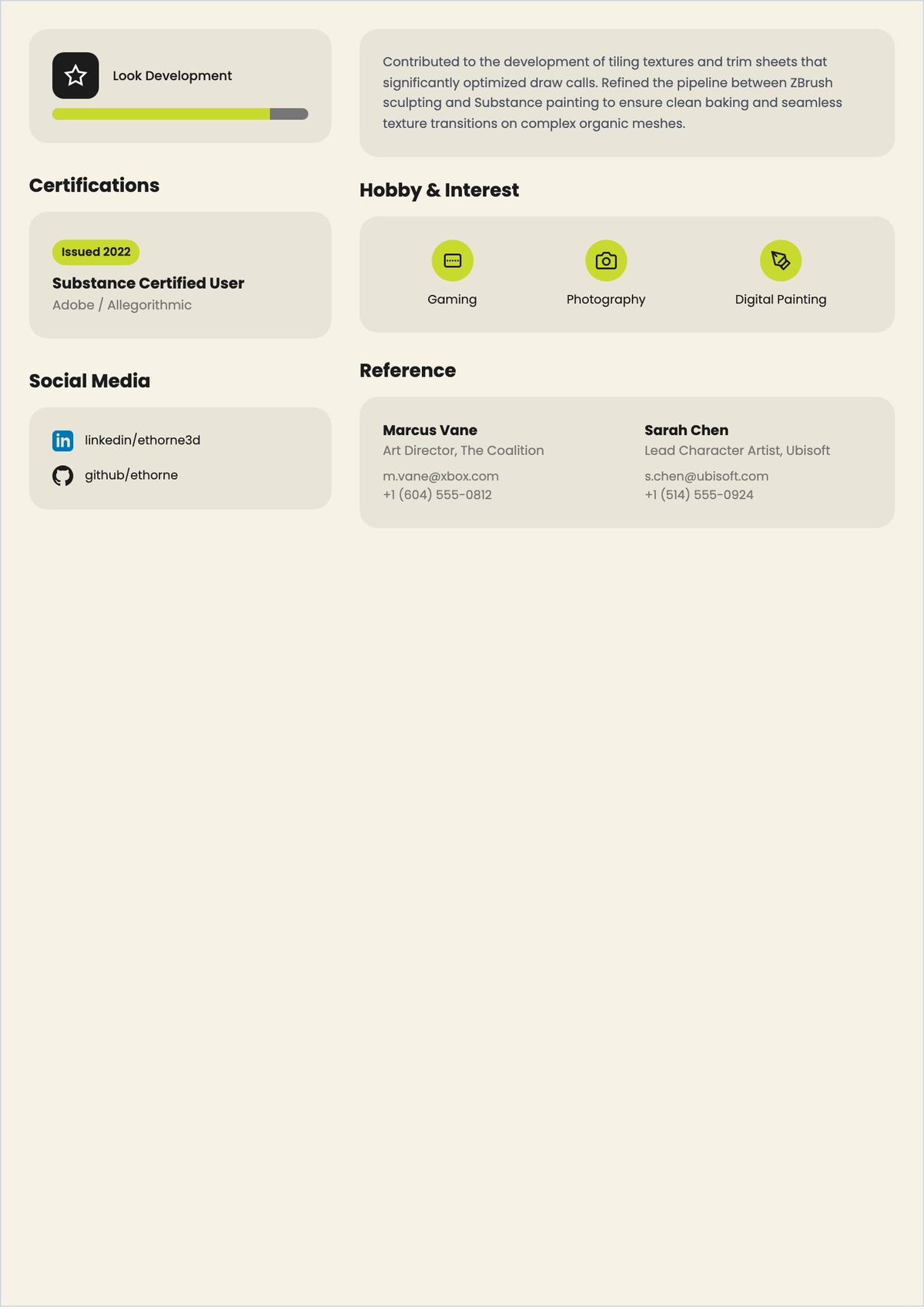 Free Professional 3D Painter ATS Resume Template, AI Resume Builder