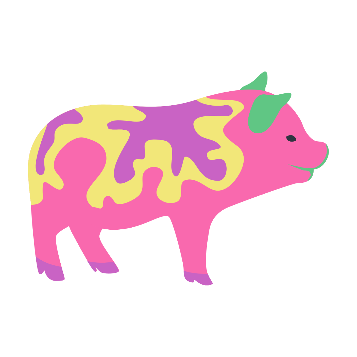 Free Colorful Pig Clipart Template - Edit Online & Download