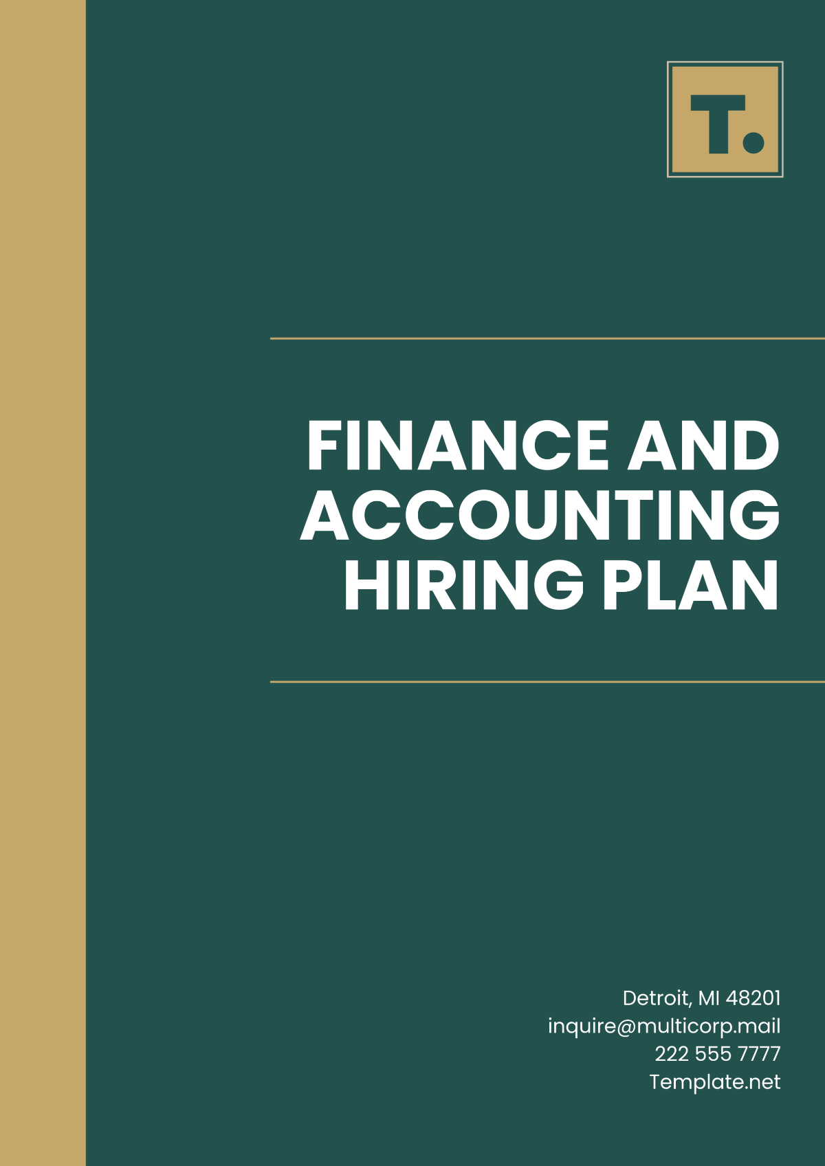 Finance and Accounting Hiring Plan Template - Edit Online & Download