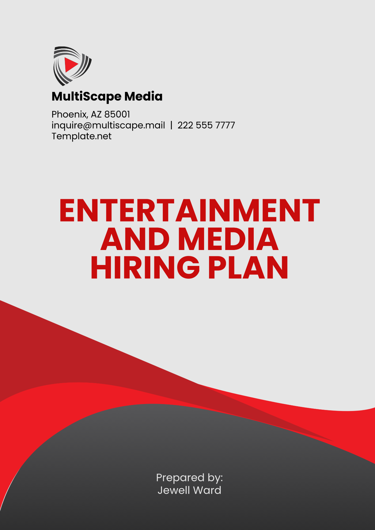 Entertainment and Media Hiring Plan Template - Edit Online & Download