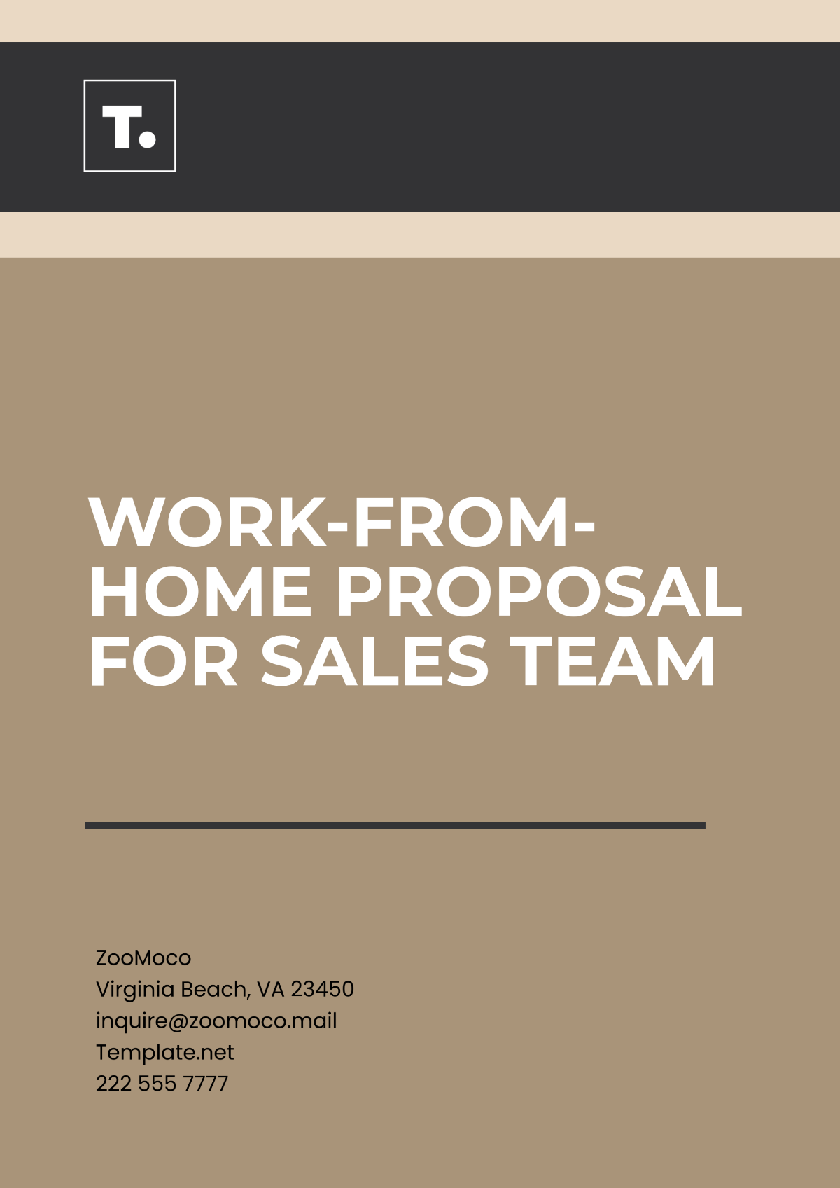 Work-from-Home Proposal for Sales Team Template - Edit Online & Download