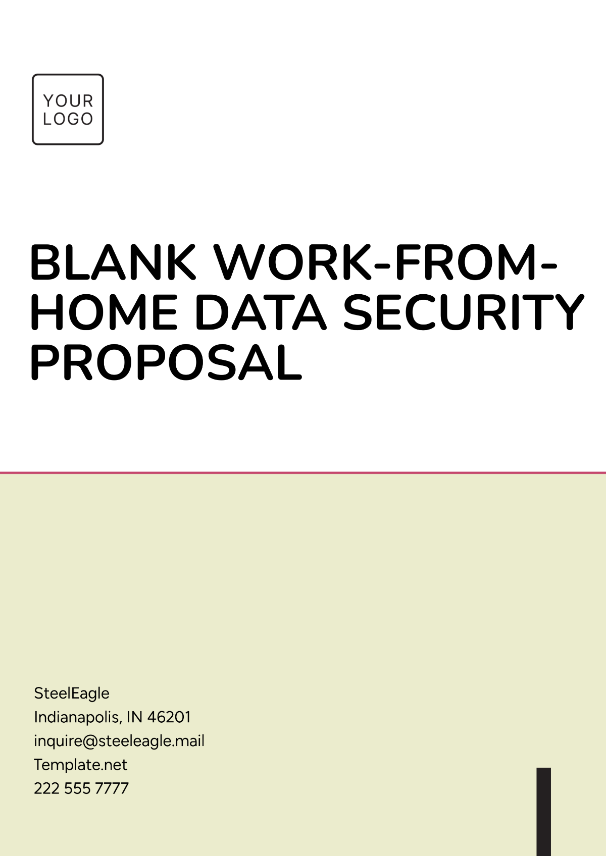 Blank Work-from-Home Data Security Proposal Template - Edit Online & Download