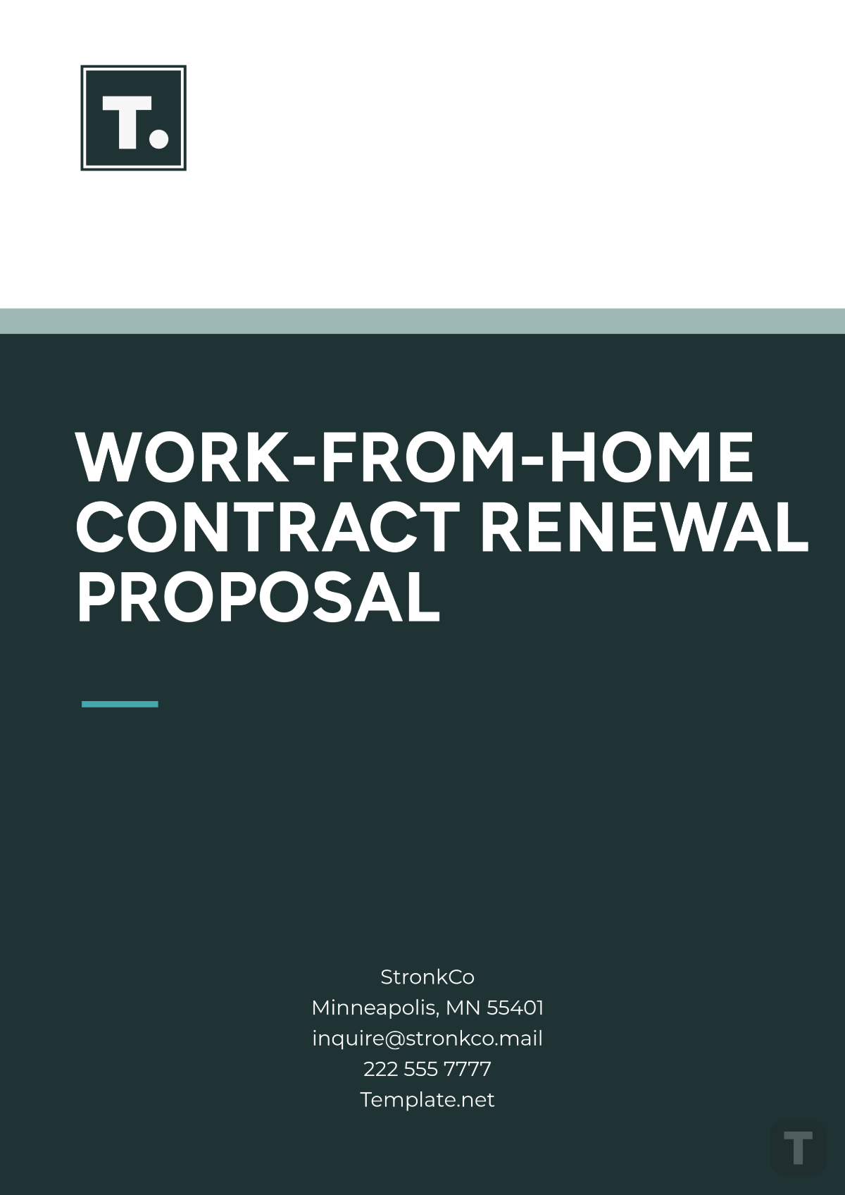 Work-from-Home Contract Renewal Proposal Template - Edit Online & Download