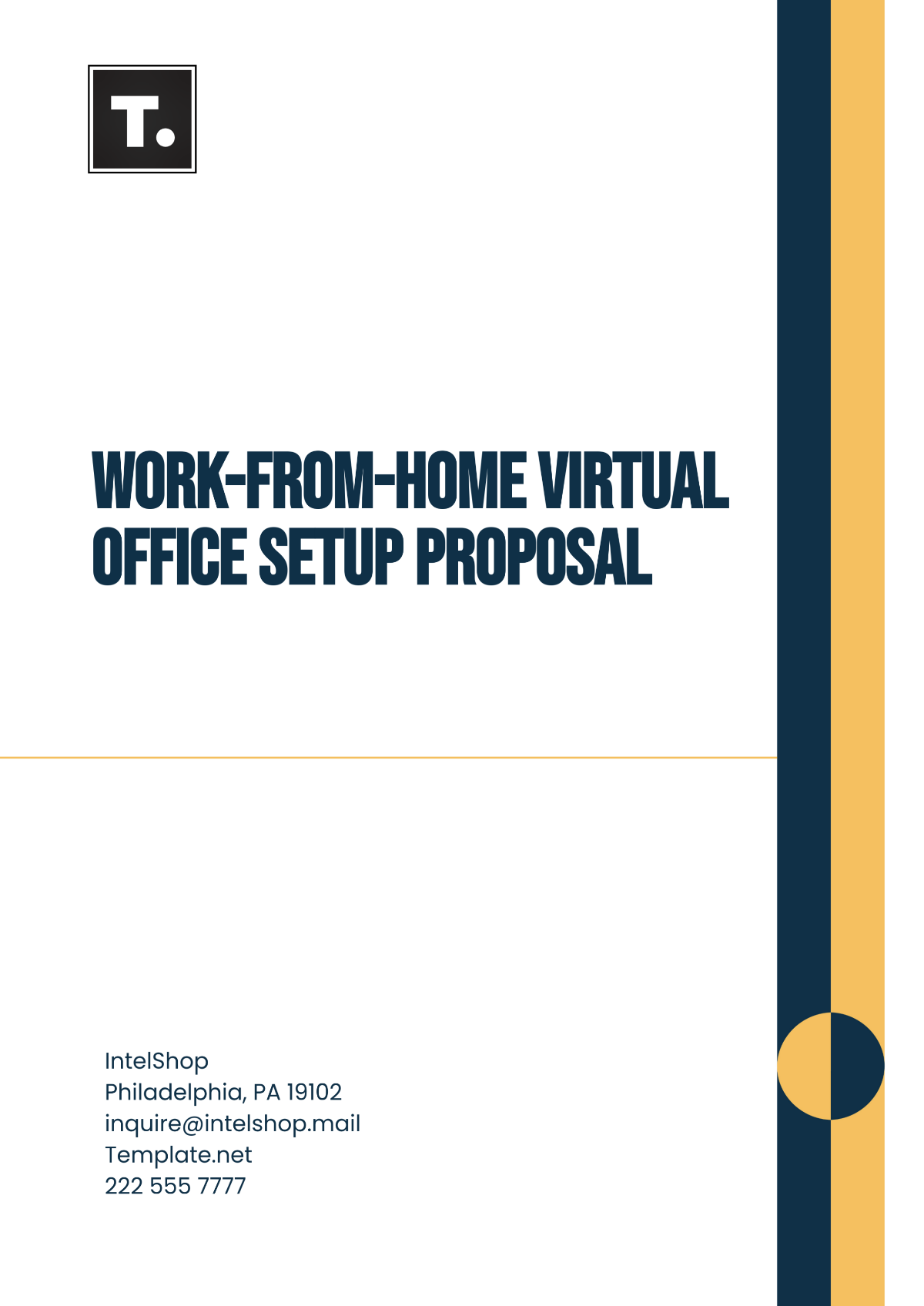 Work-from-Home Virtual Office Setup Proposal Template - Edit Online & Download