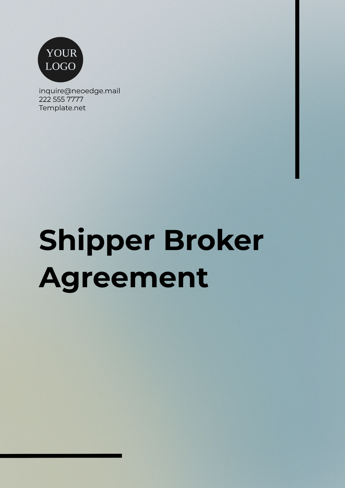 Shipper Broker Agreement Template - Edit Online & Download