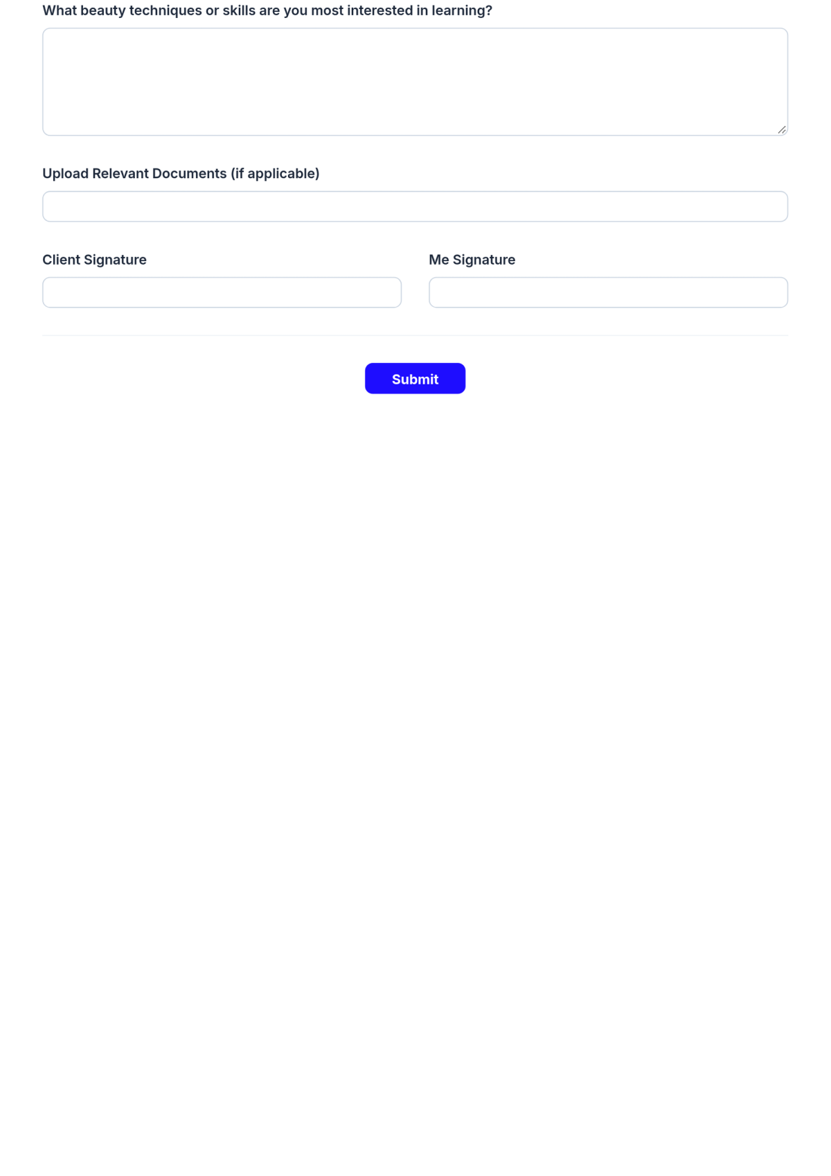 Free Beauty School Admission Form Template & AI Maker Free Beauty School Admission Form Template & AI Maker
