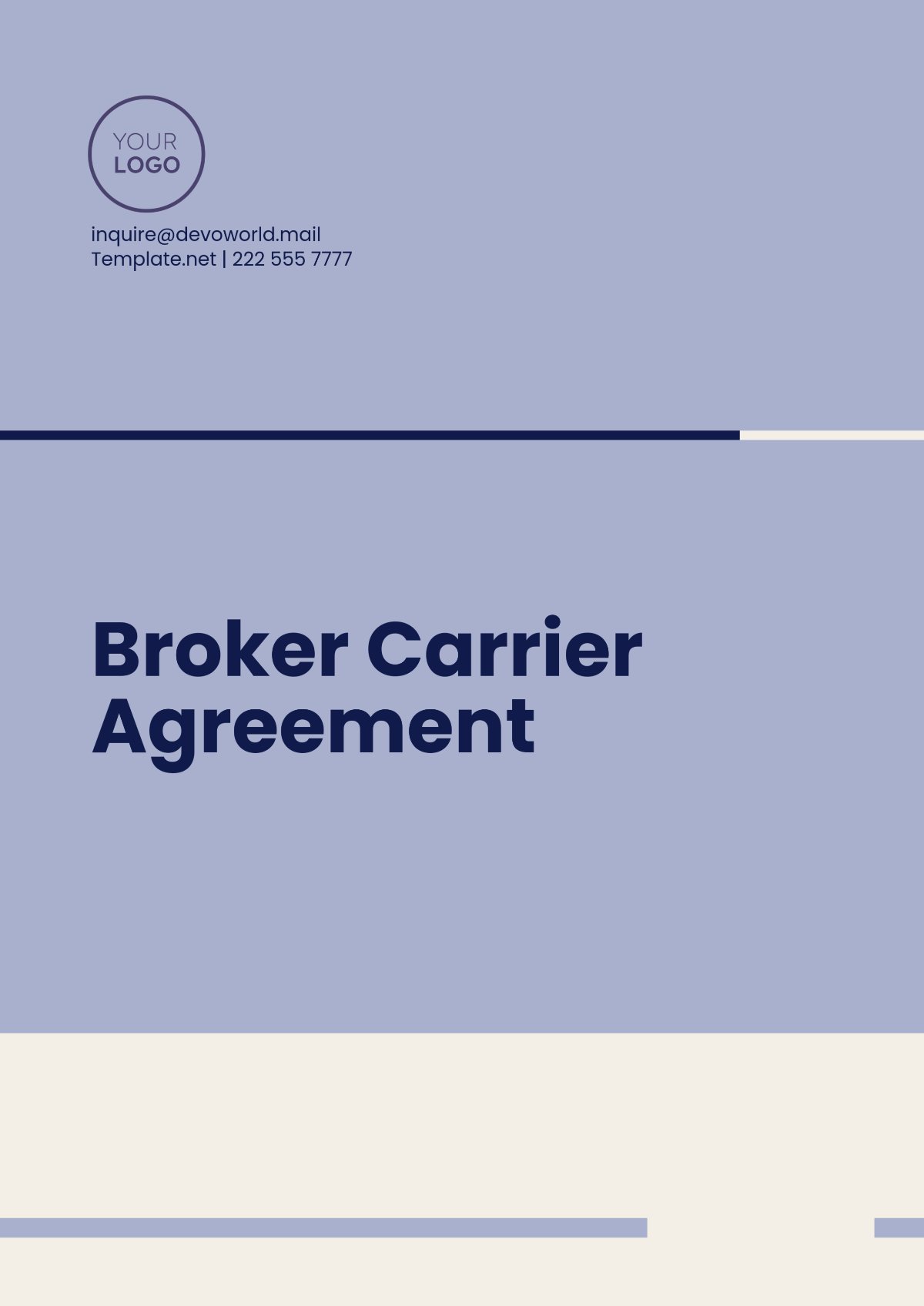 Broker Carrier Agreement Template - Edit Online & Download