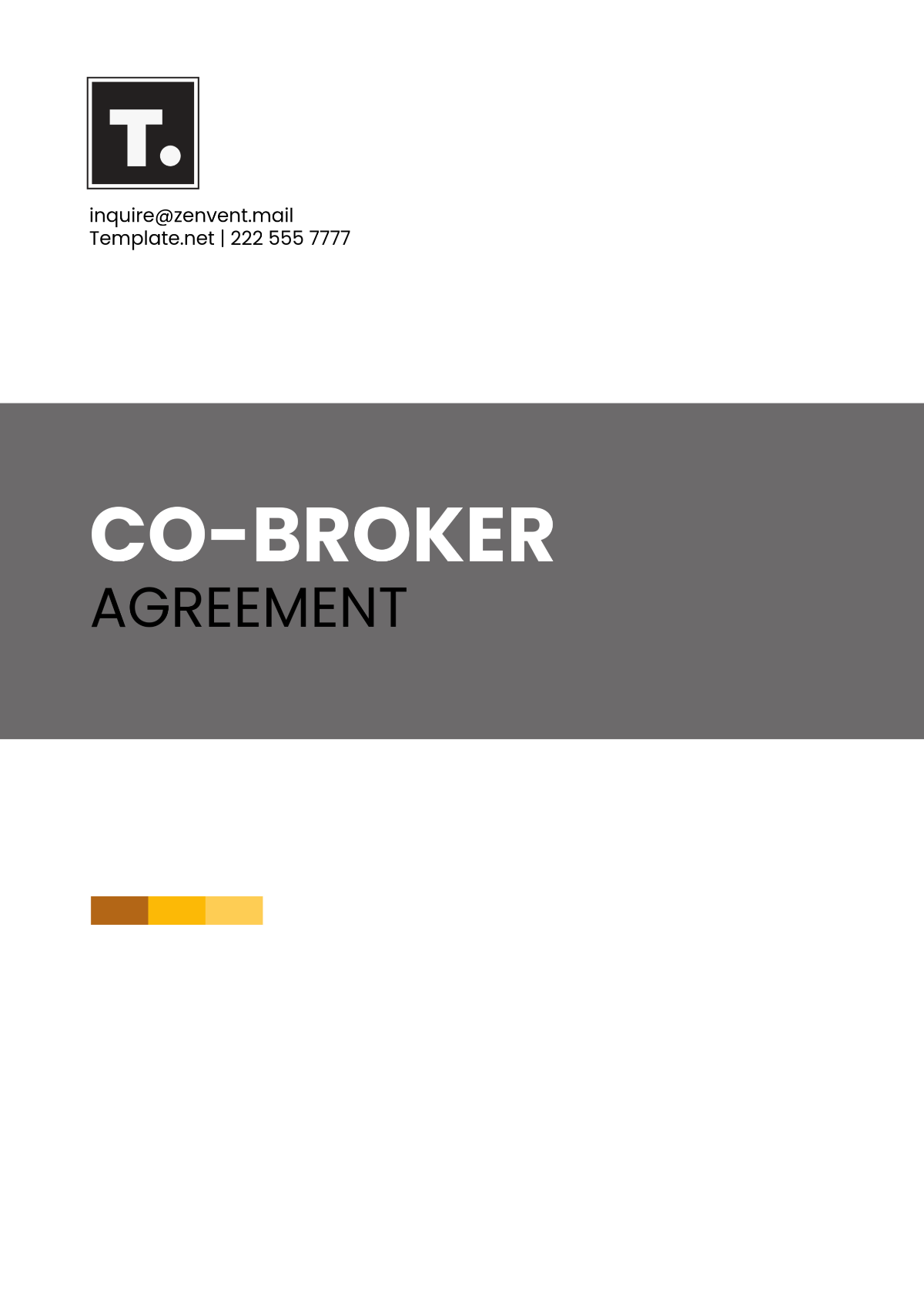 Co Broker Agreement Layout Template - Edit Online & Download