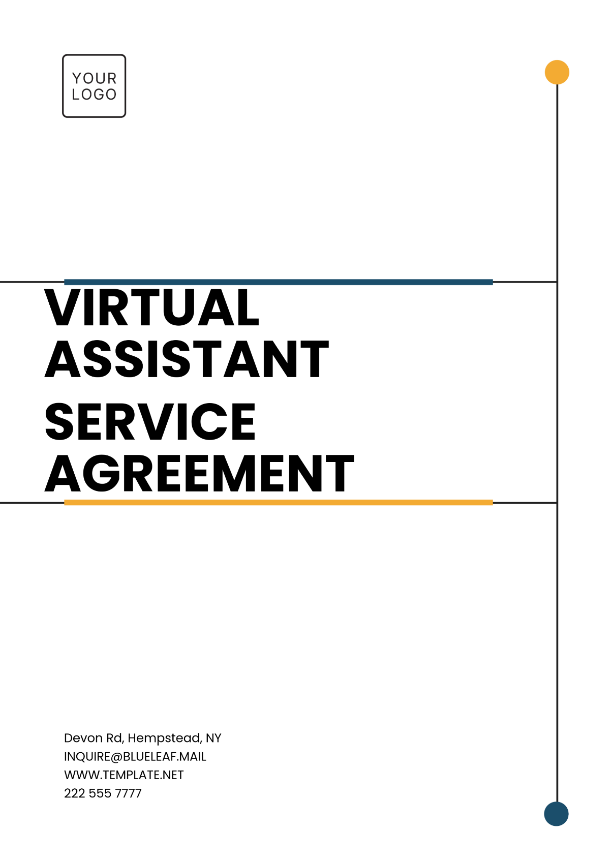 Virtual Assistant Service Agreement Template - Edit Online & Download