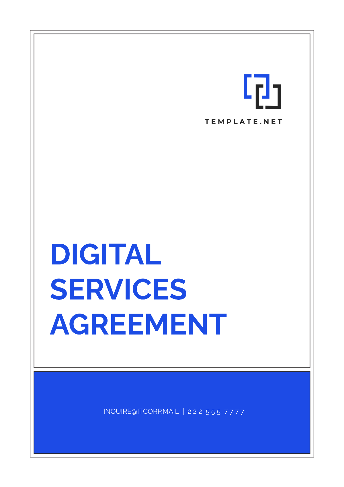 Digital Services Agreement Template - Edit Online & Download