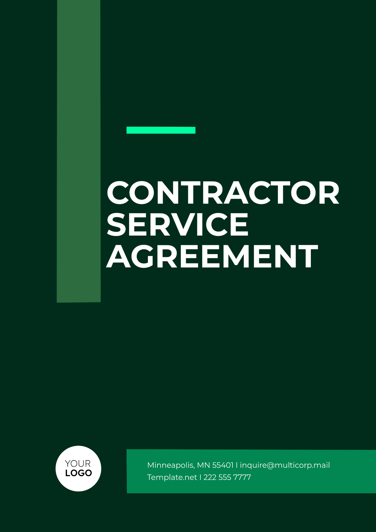 Contractor Service Agreement Template - Edit Online & Download