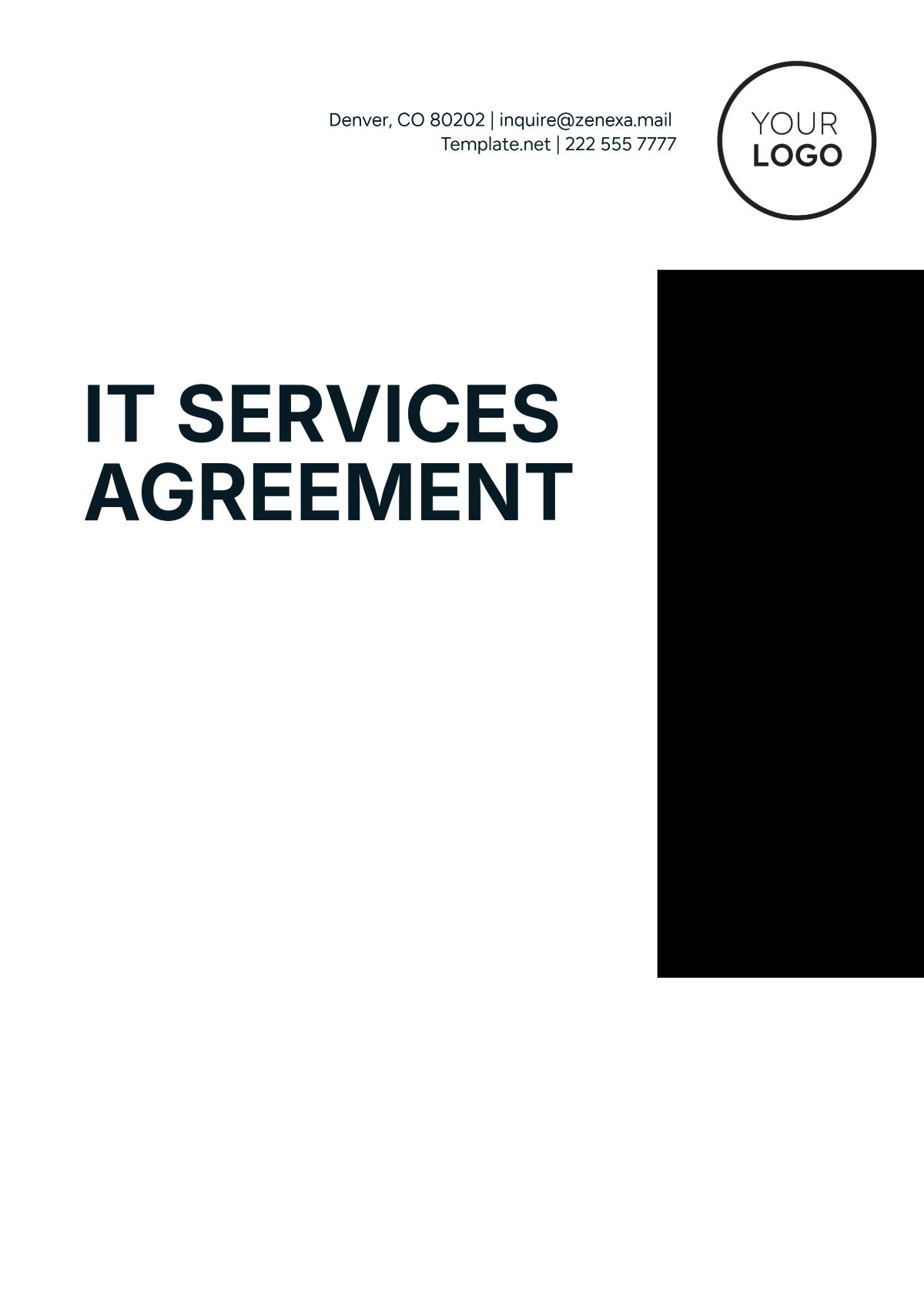 IT Services Agreement Template - Edit Online & Download